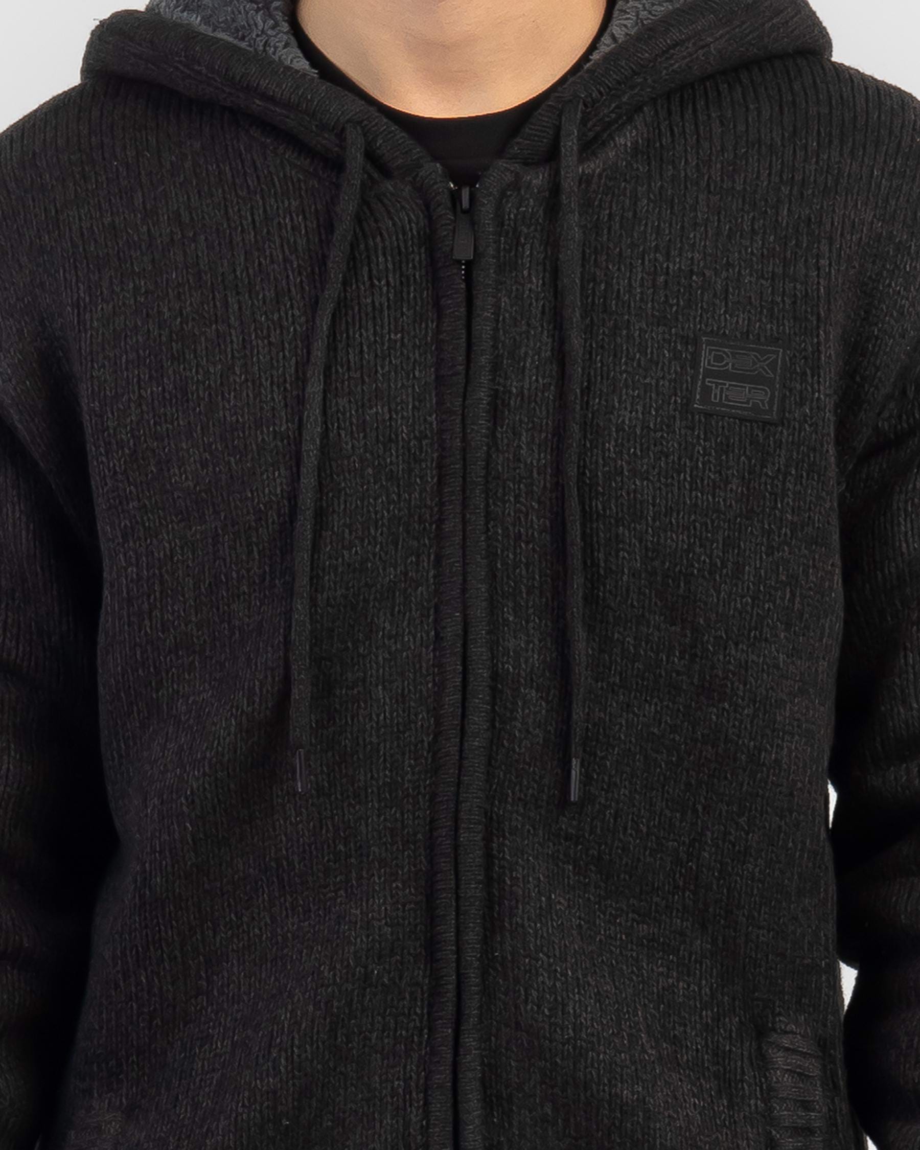 Shop Dexter Sub-Antarctic Hooded Knit Hoodie In Black - Fast Shipping ...
