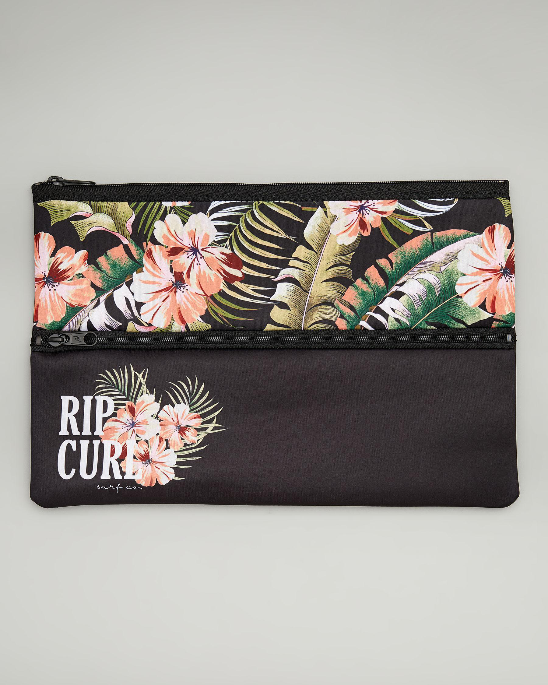 Shop Rip Curl XL Pencil Case In Black/peach Fast Shipping & Easy
