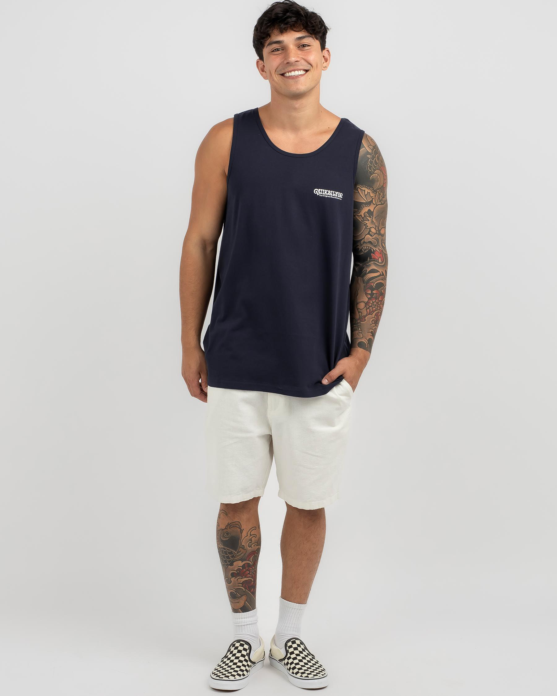 Shop Quiksilver Casual Party Tank In Navy Blazer Fast Shipping & Easy