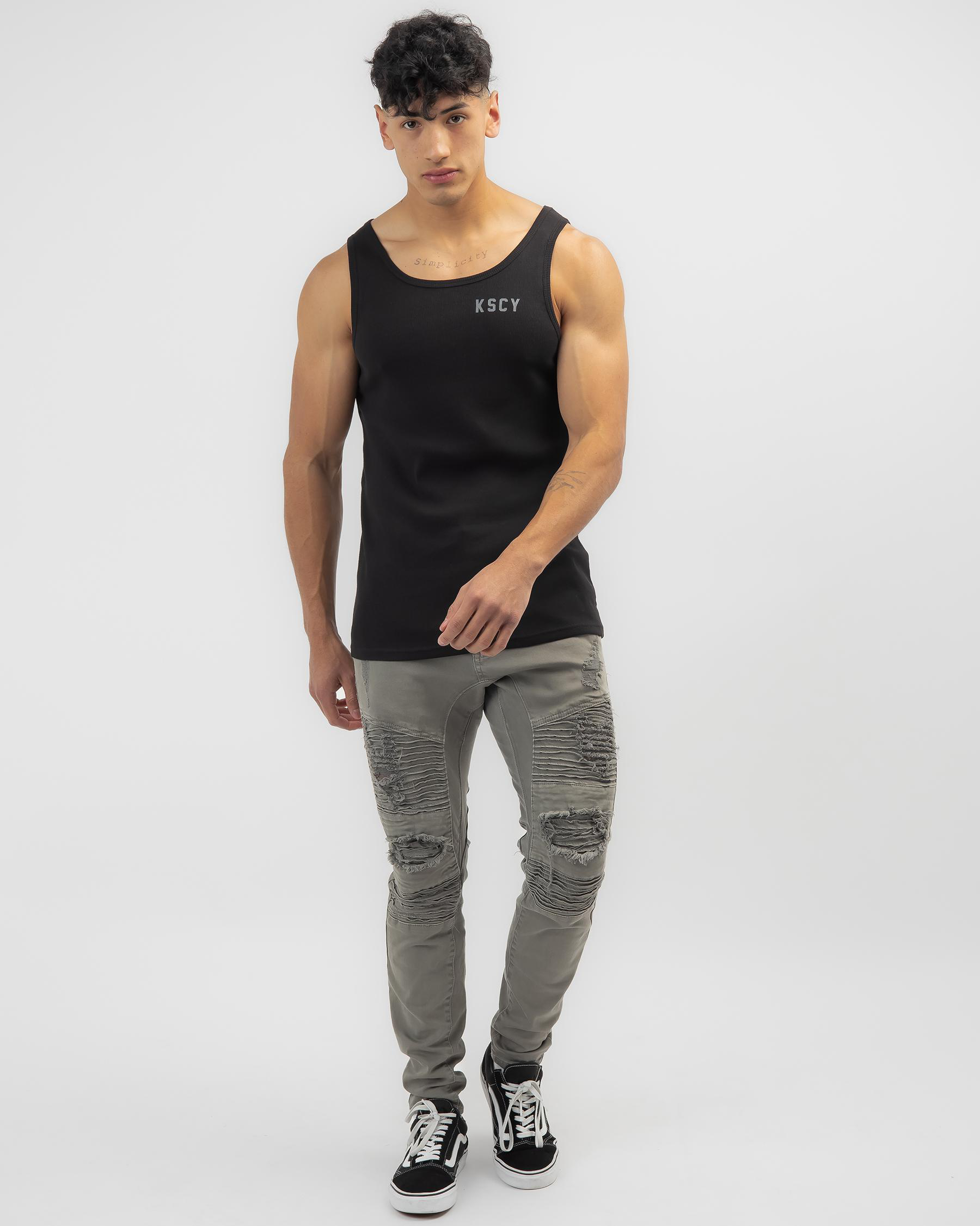 Shop Kiss Chacey Carmelo Singlet In Jet Black Fast Shipping & Easy Returns City Beach Australia