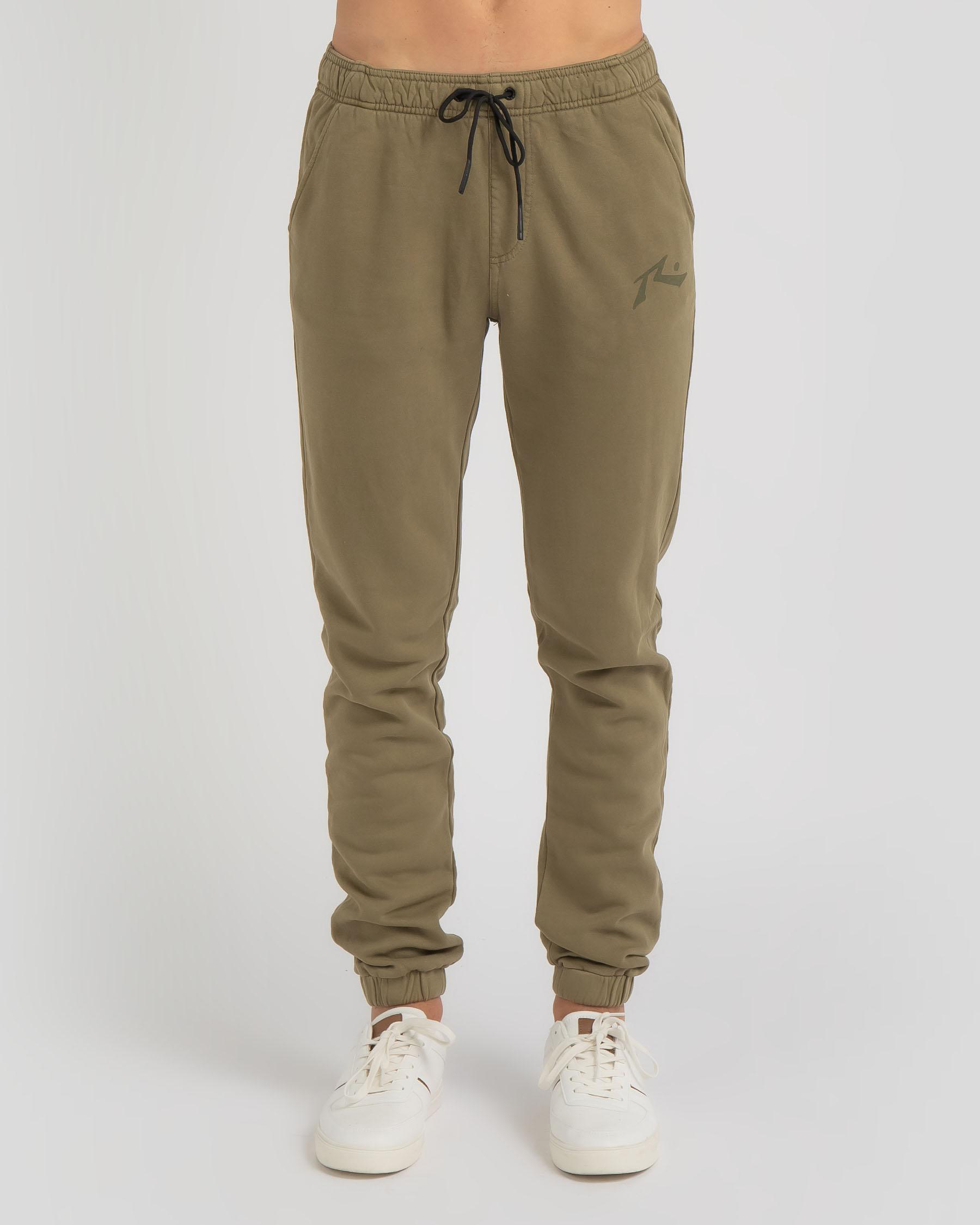 Shop Rusty Comp Wash Track Pants In Covert Green Fast Shipping & Easy