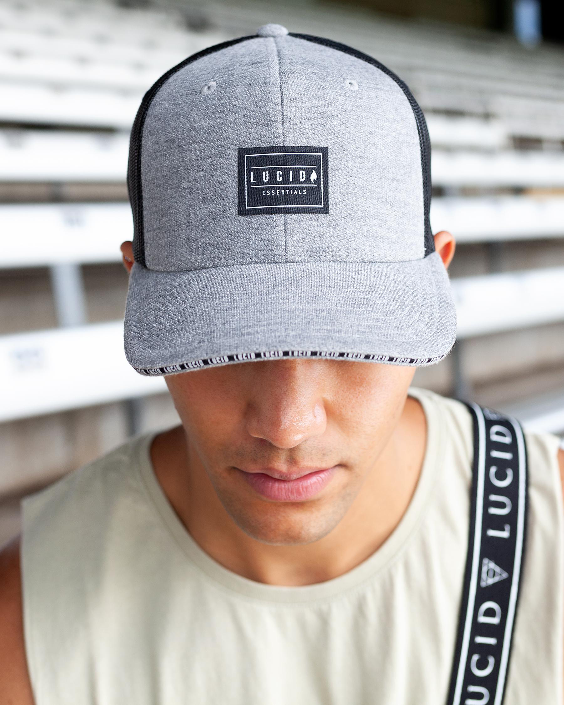 Lucid Balance Trucker Cap In Grey/black 