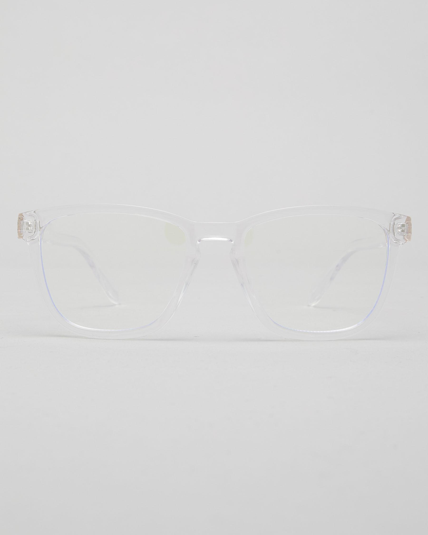 Shop Indie Eyewear Morris Blue Light Glasses In Clear/clear Fast