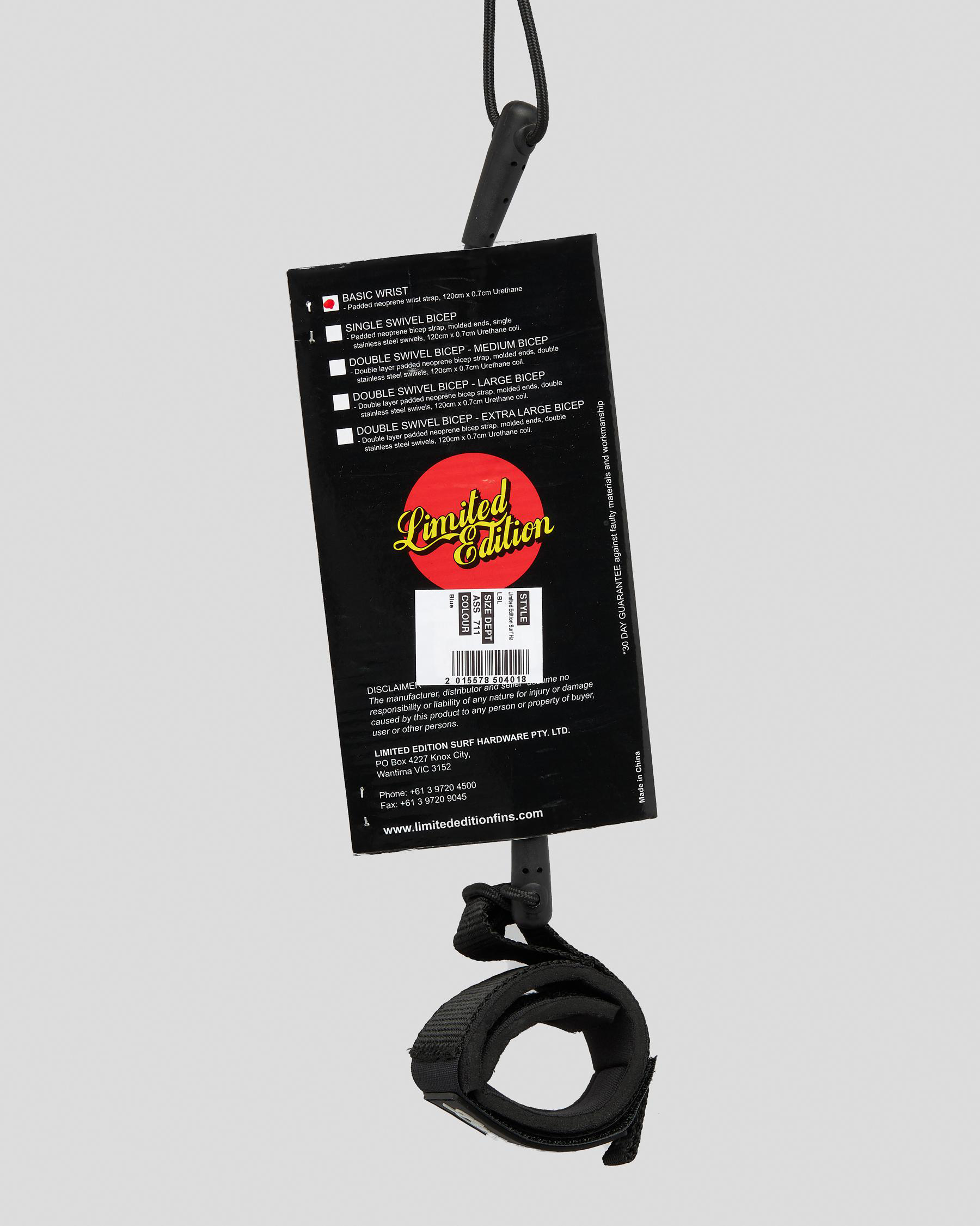 Shop Limited Edition Surf Hardware Wrist Bodyboard Leash In Blue Fast