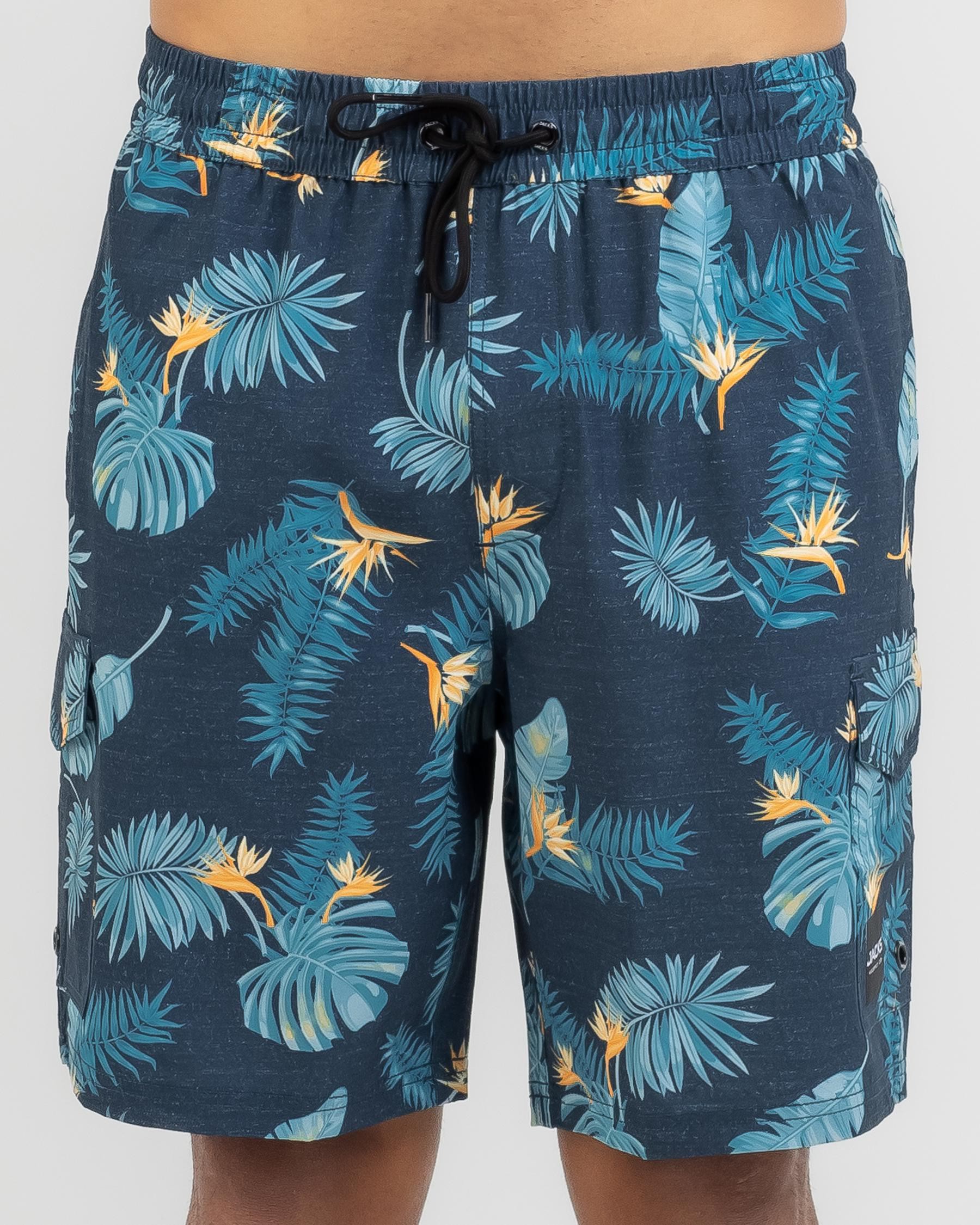 Jacks Materialised Board Shorts In Navy - Fast Shipping & Easy Returns ...