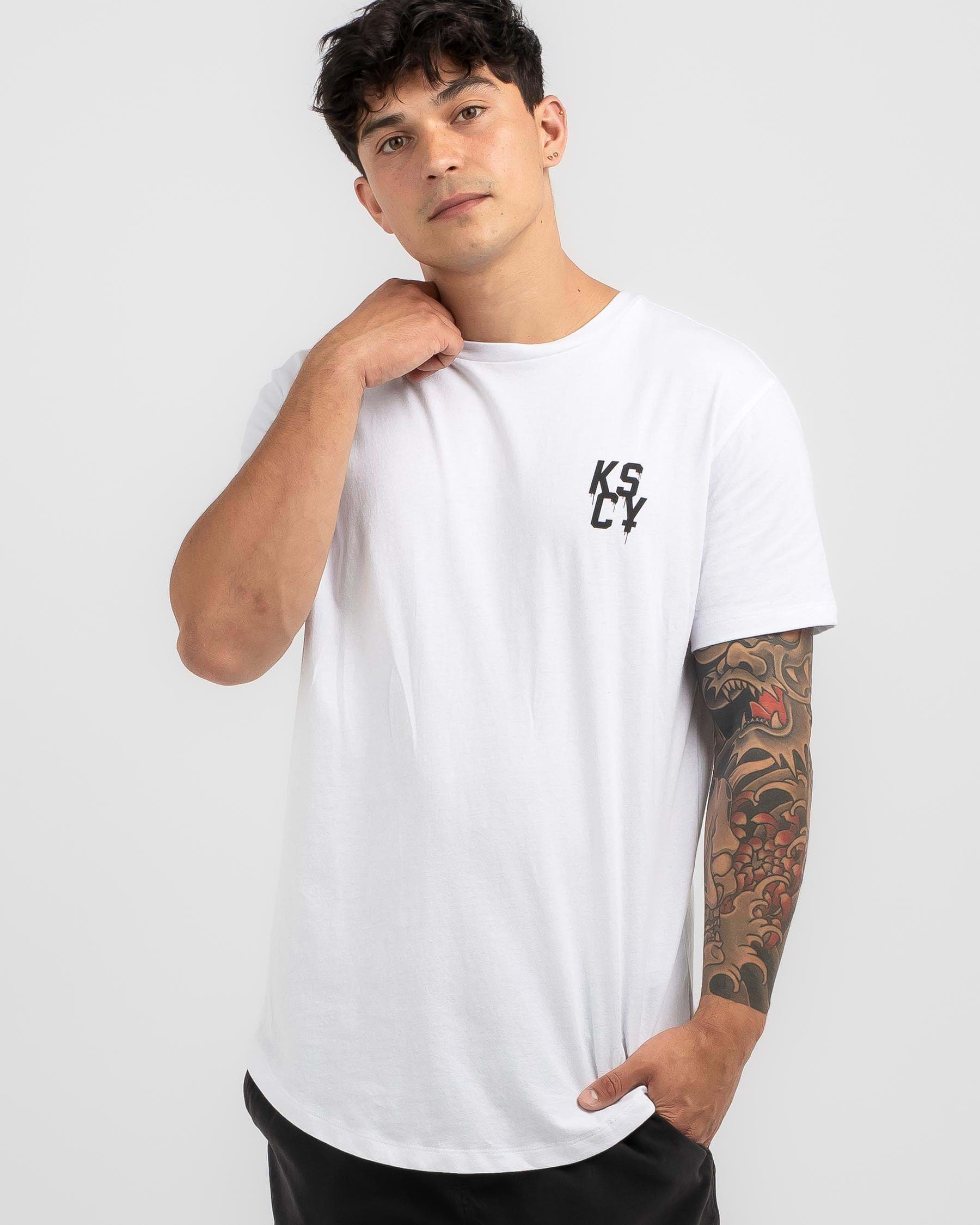 Kiss Chacey Eternity Dual Curve T-Shirt In Optical White - Fast ...