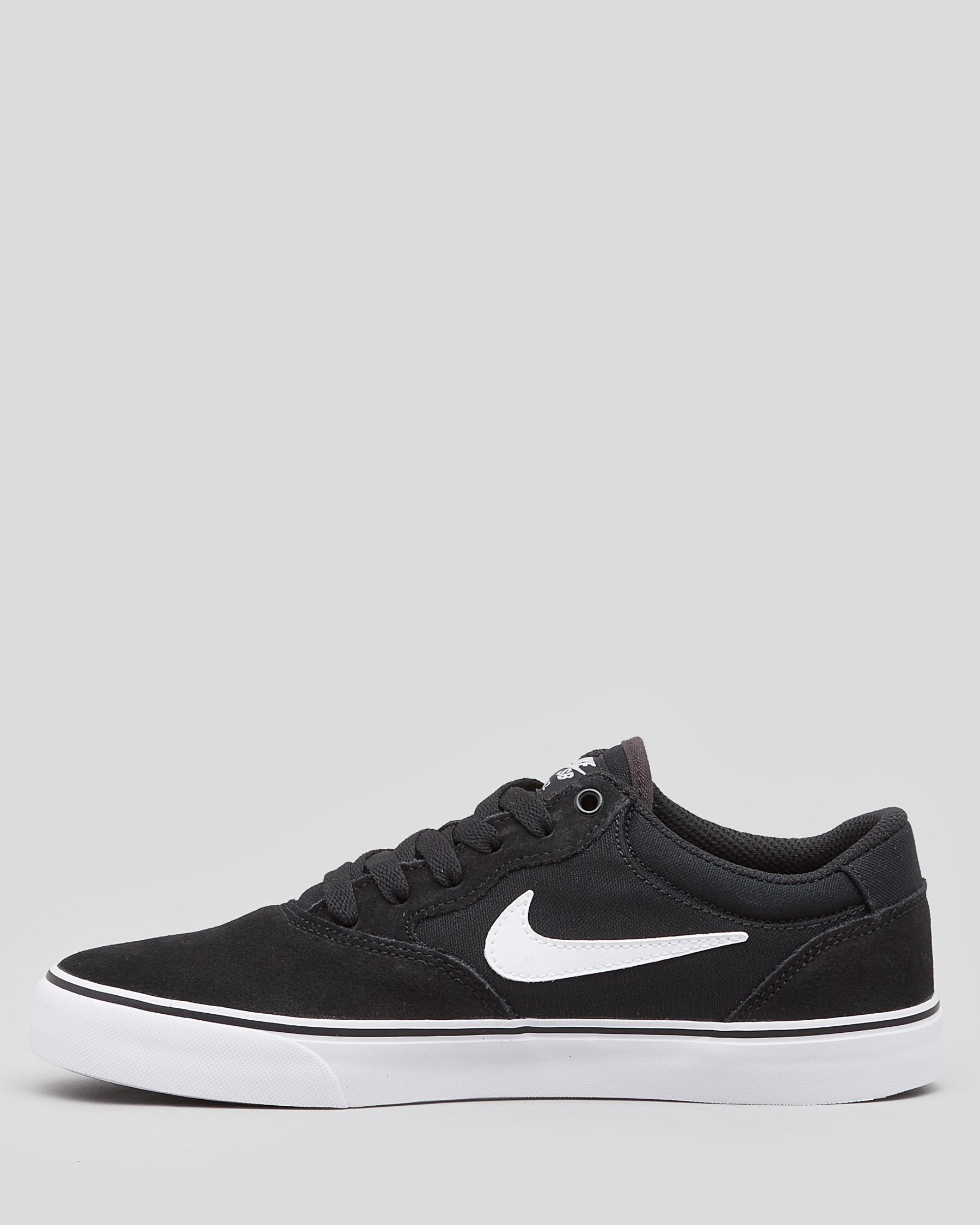 Nike Womens Chron 2 Canvas Shoes In Black/white - Fast Shipping & Easy ...