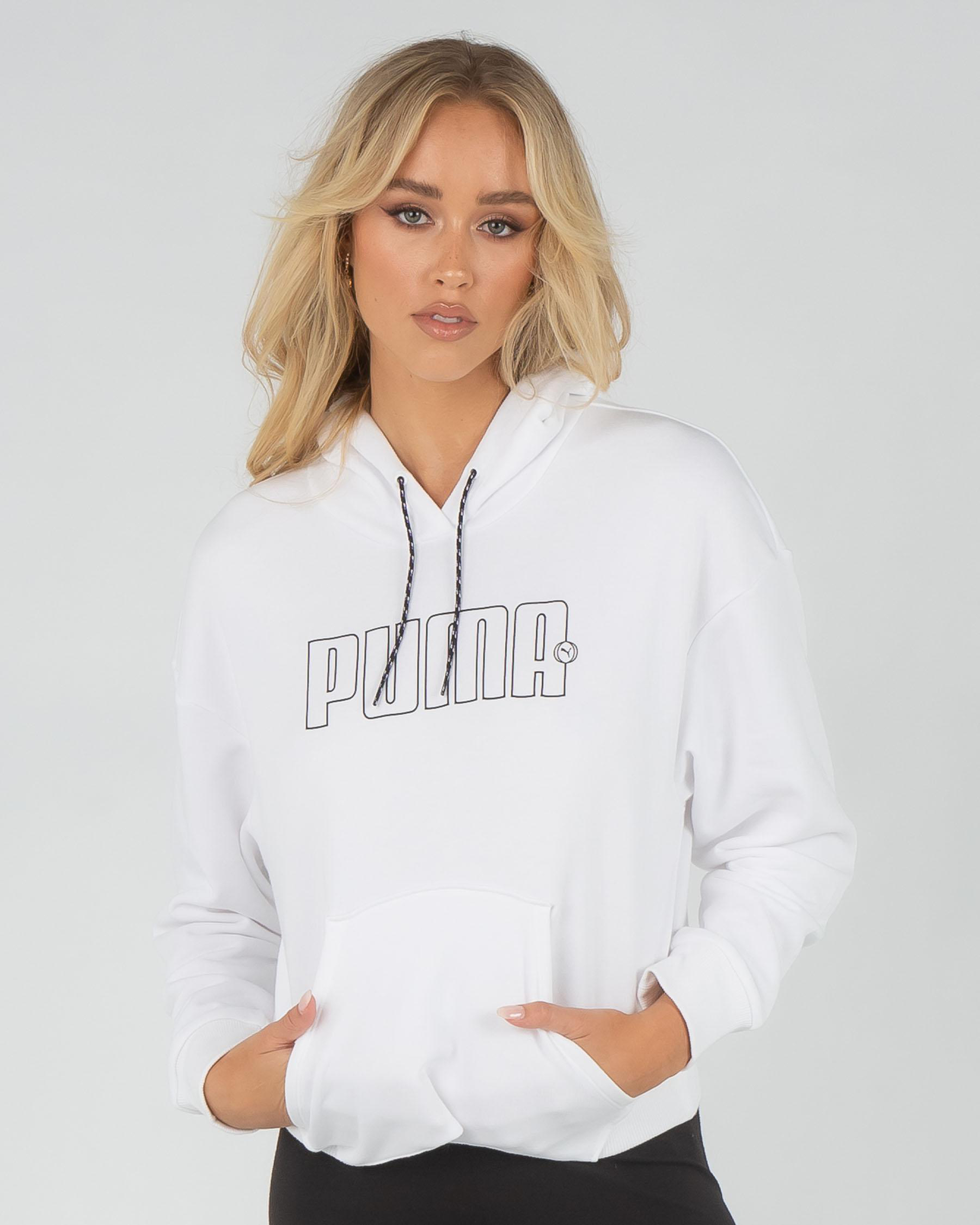Shop Puma Rebel Untamed Hoodie In Puma White Fast Shipping & Easy