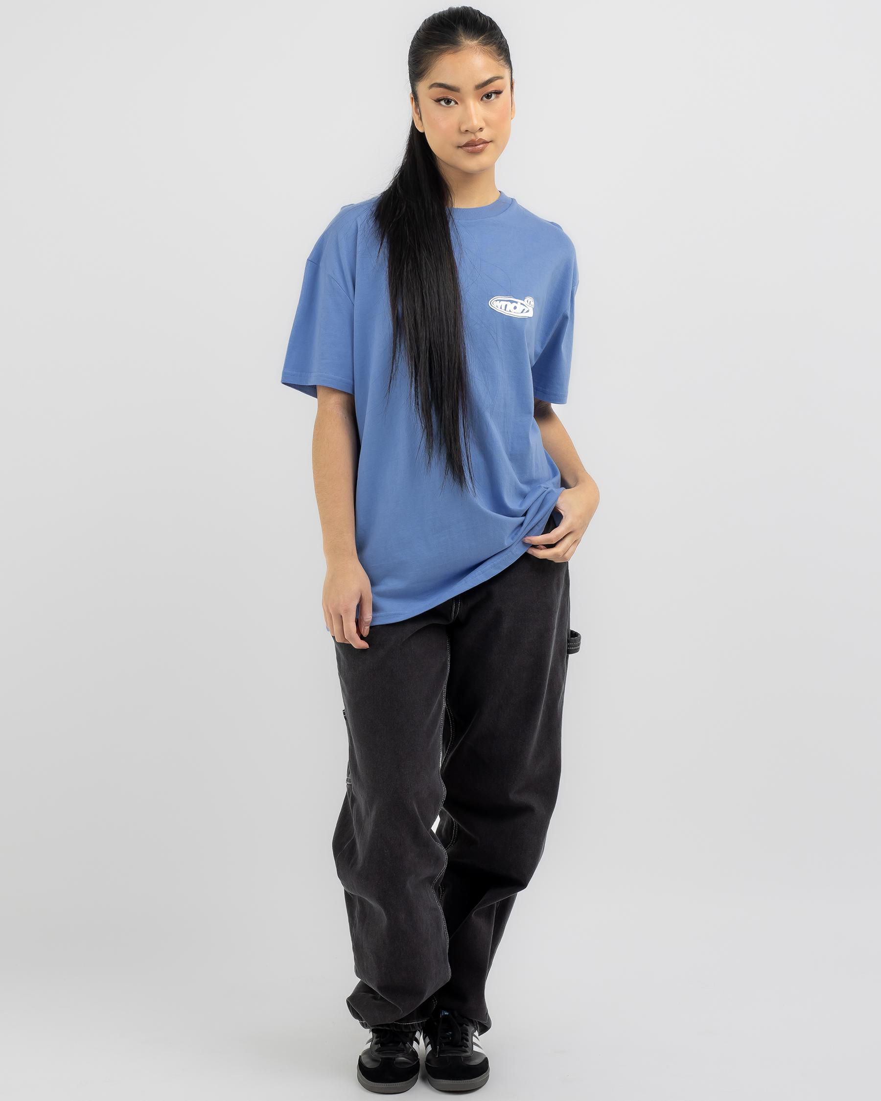 Shop Wndrr Reflex Box Fit TShirt In Air Blue Fast Shipping & Easy