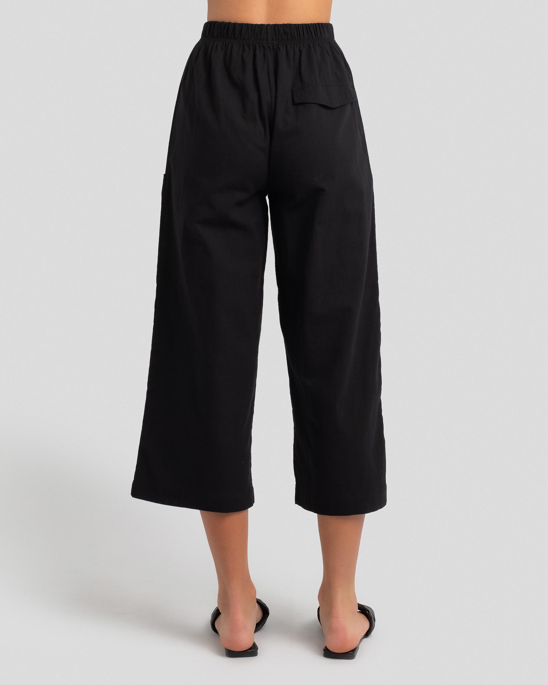 Shop Ava And Ever Oceana Beach Pants In Black - Fast Shipping & Easy ...