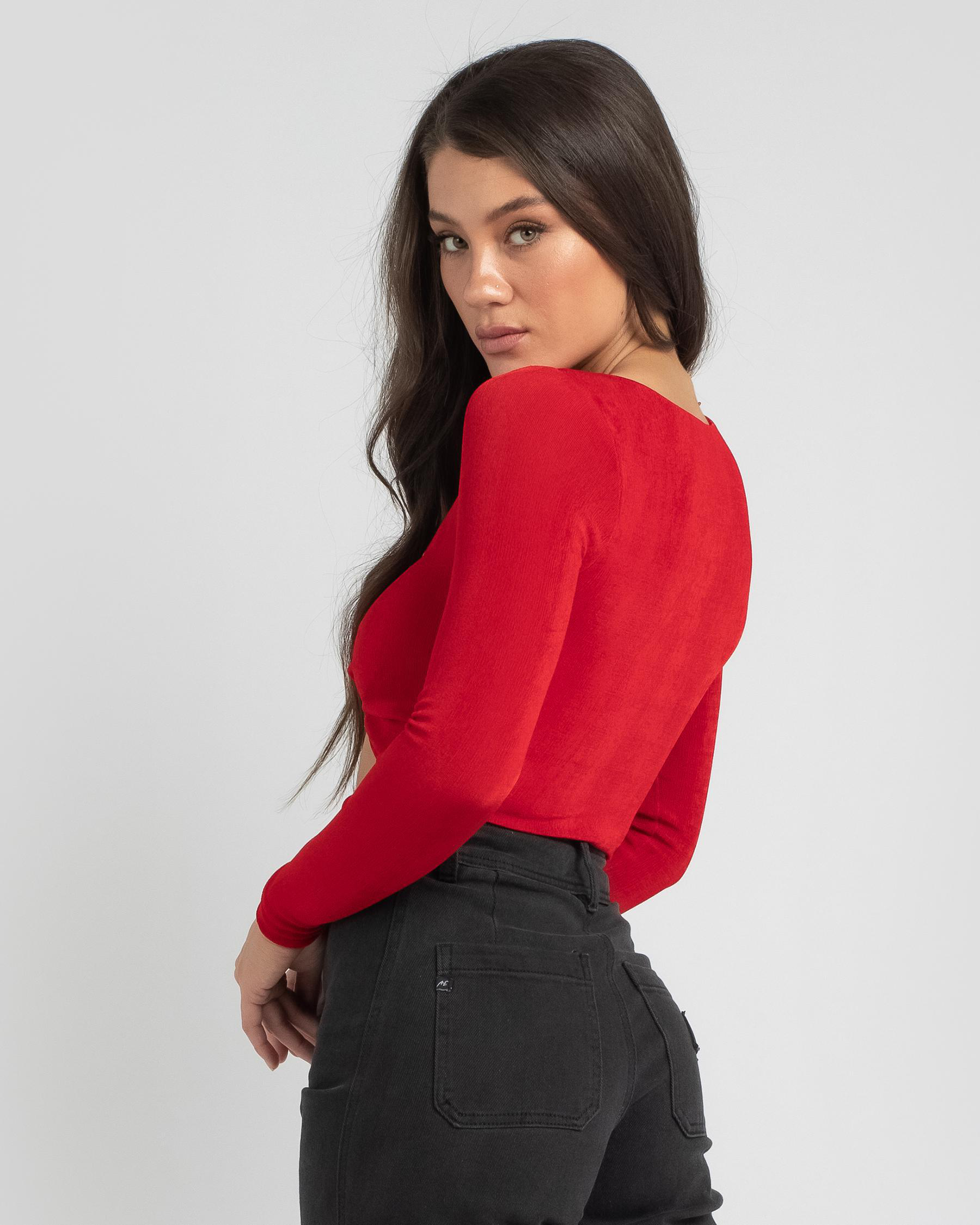 Ava And Ever Anya Top In Red - Fast Shipping & Easy Returns - City ...