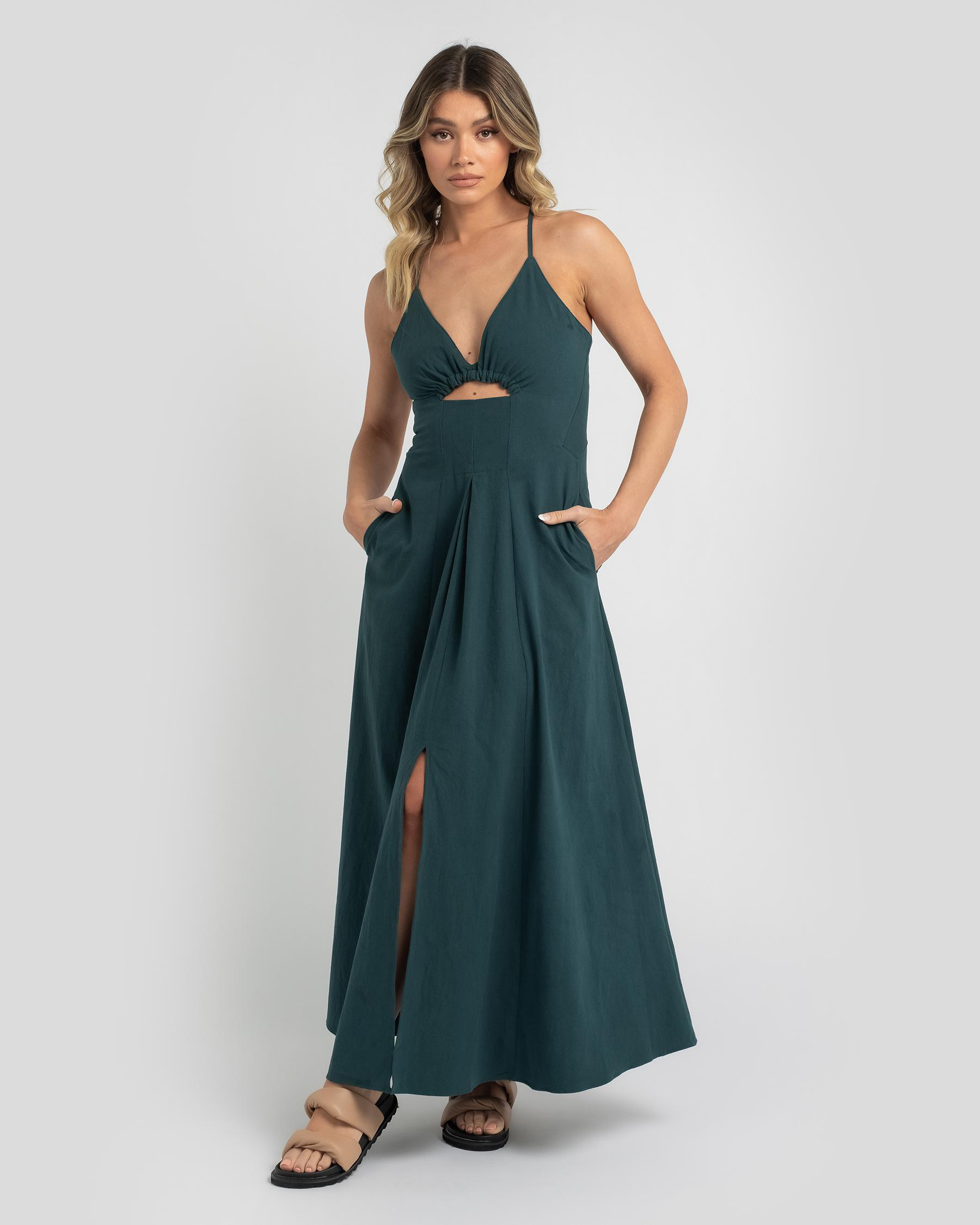 Thanne Aleena Maxi Dress In Teal | City 