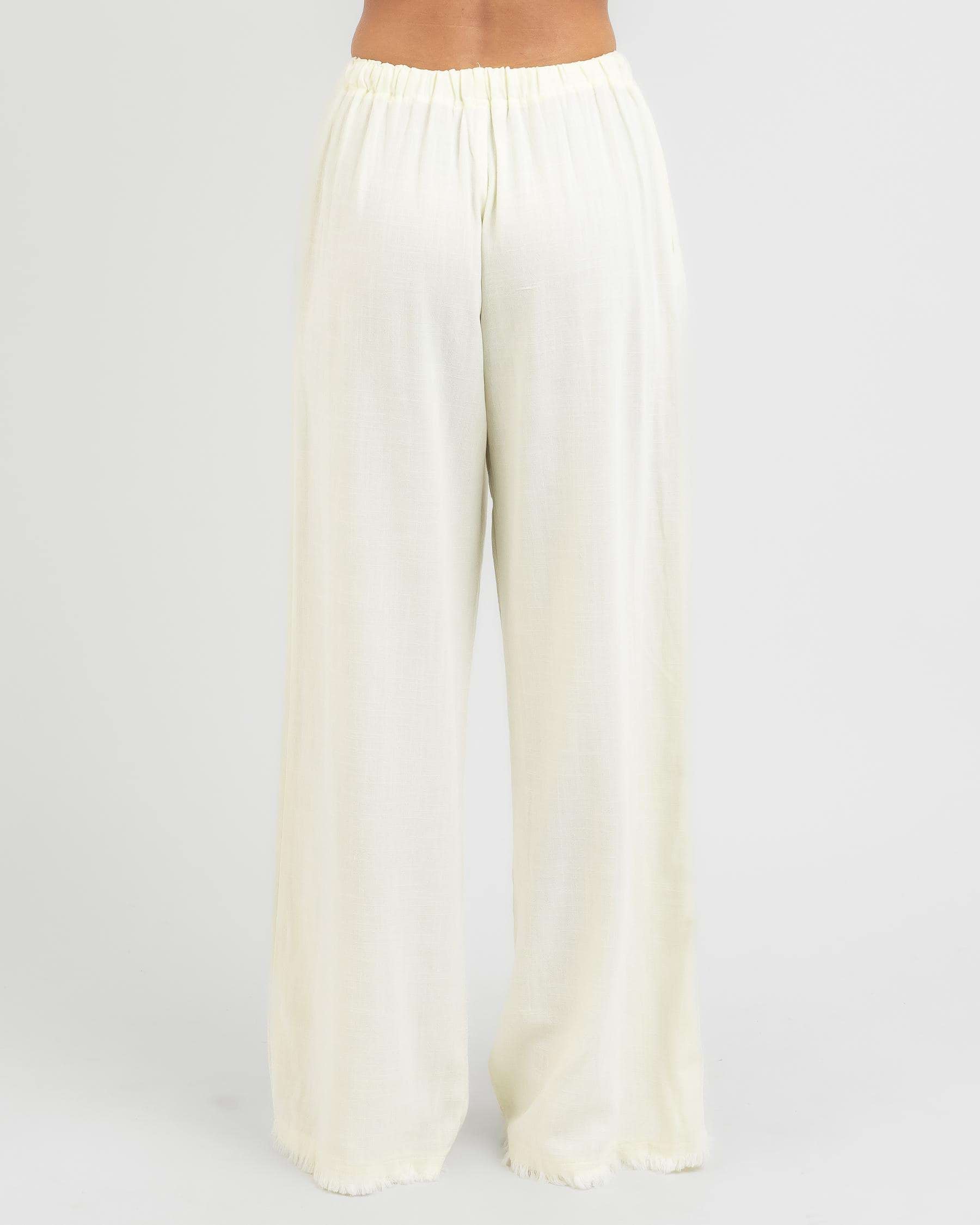 Mooloola Aria Dallis Beach Pants In Butter - FREE* Shipping & Easy ...