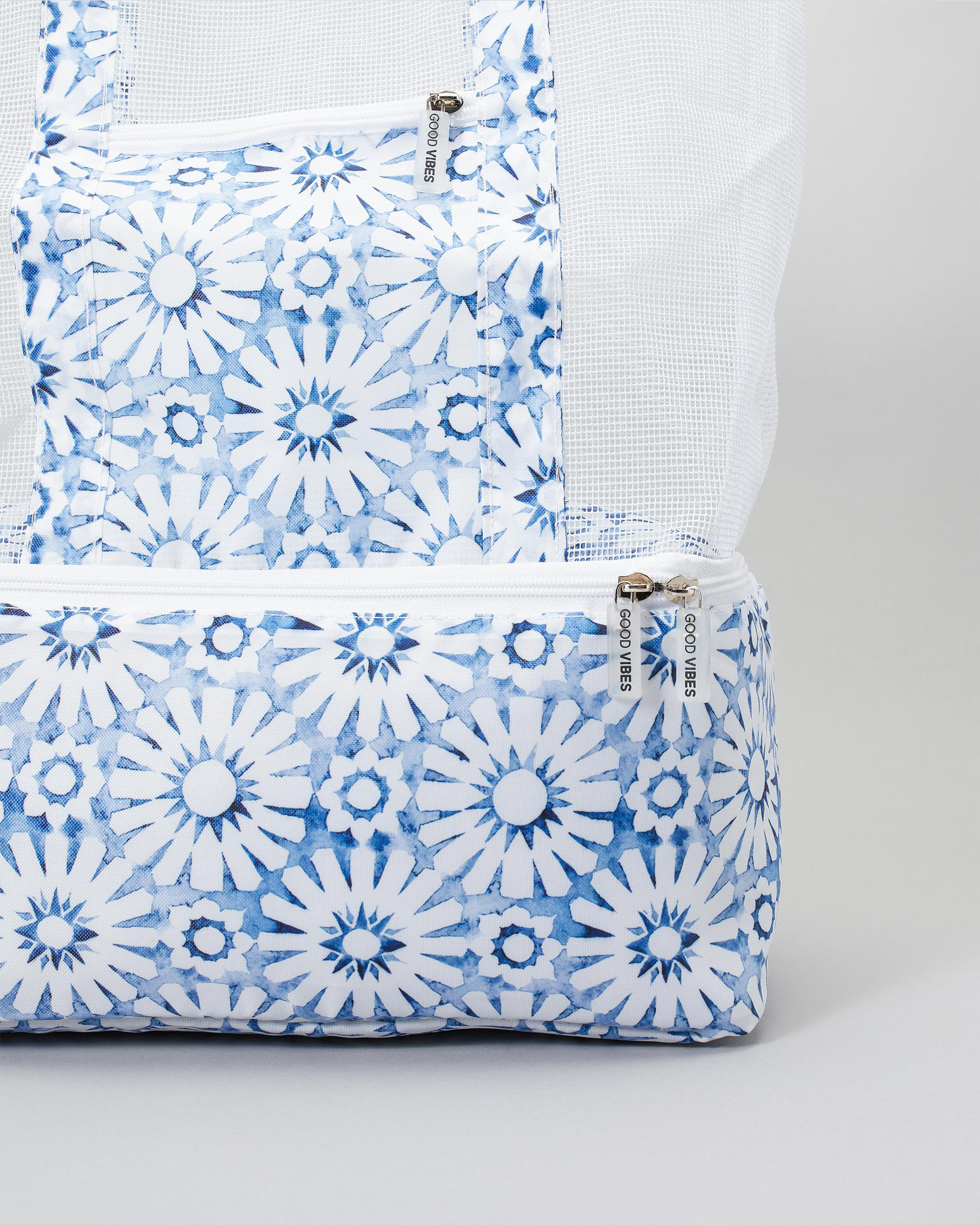 Shop Mooloola Indigo Waters Cooler Bag In Blue Fast Shipping & Easy