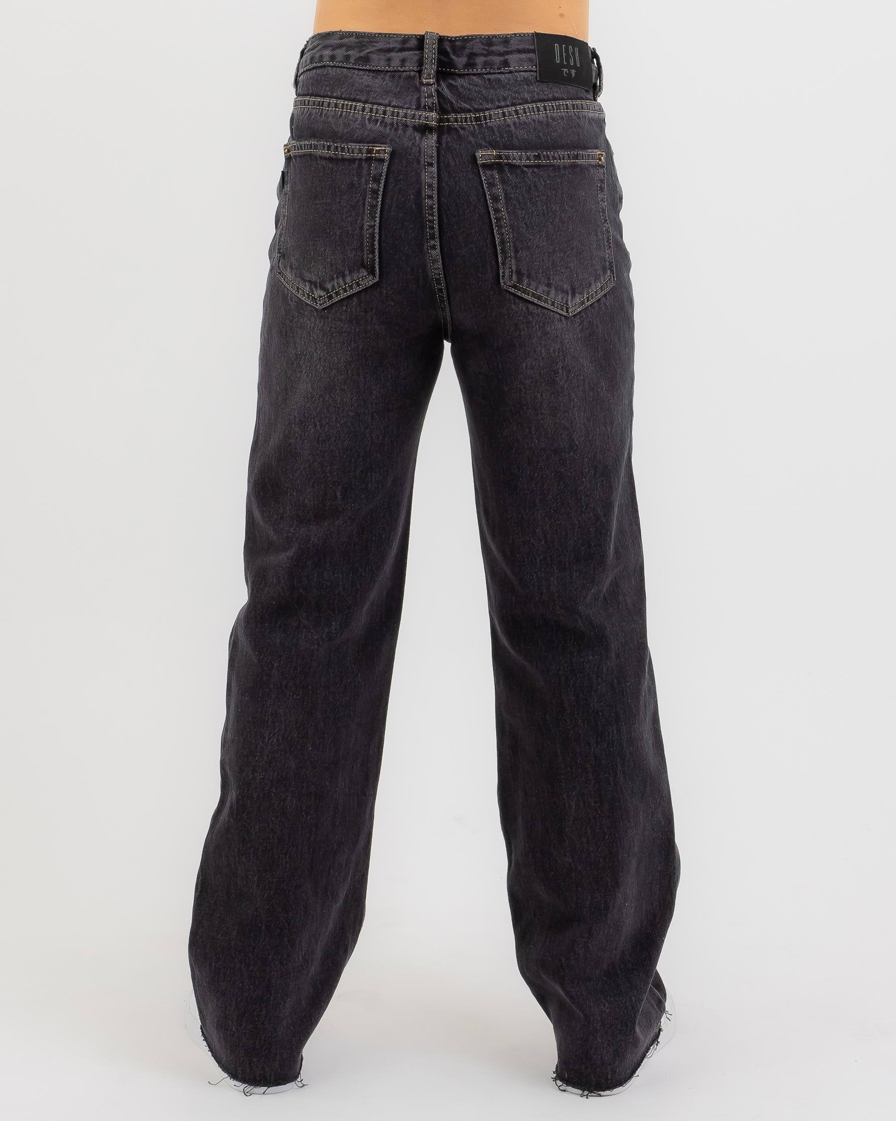 DESU Girls' Jagger Jeans In Washed Black - Fast Shipping & Easy Returns ...