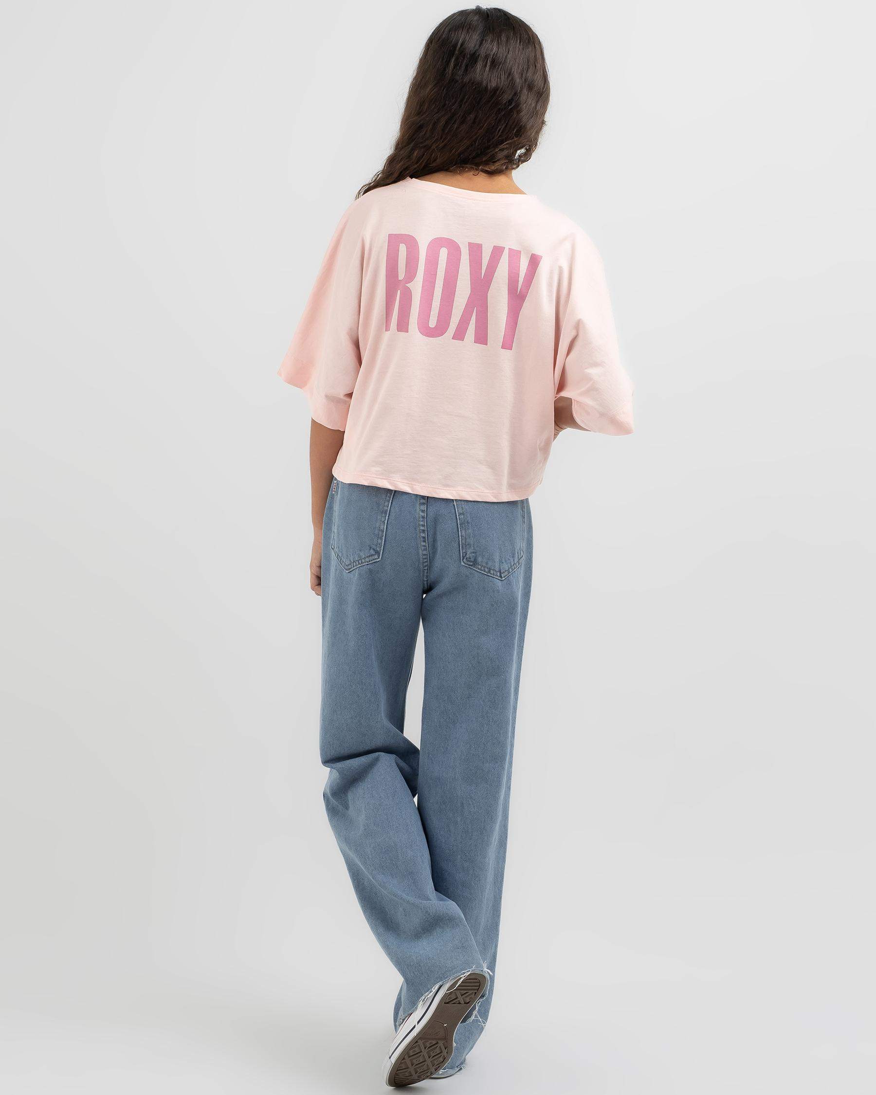 Shop Roxy Girls' Unknown Song T-Shirt In English Rose - Fast Shipping ...