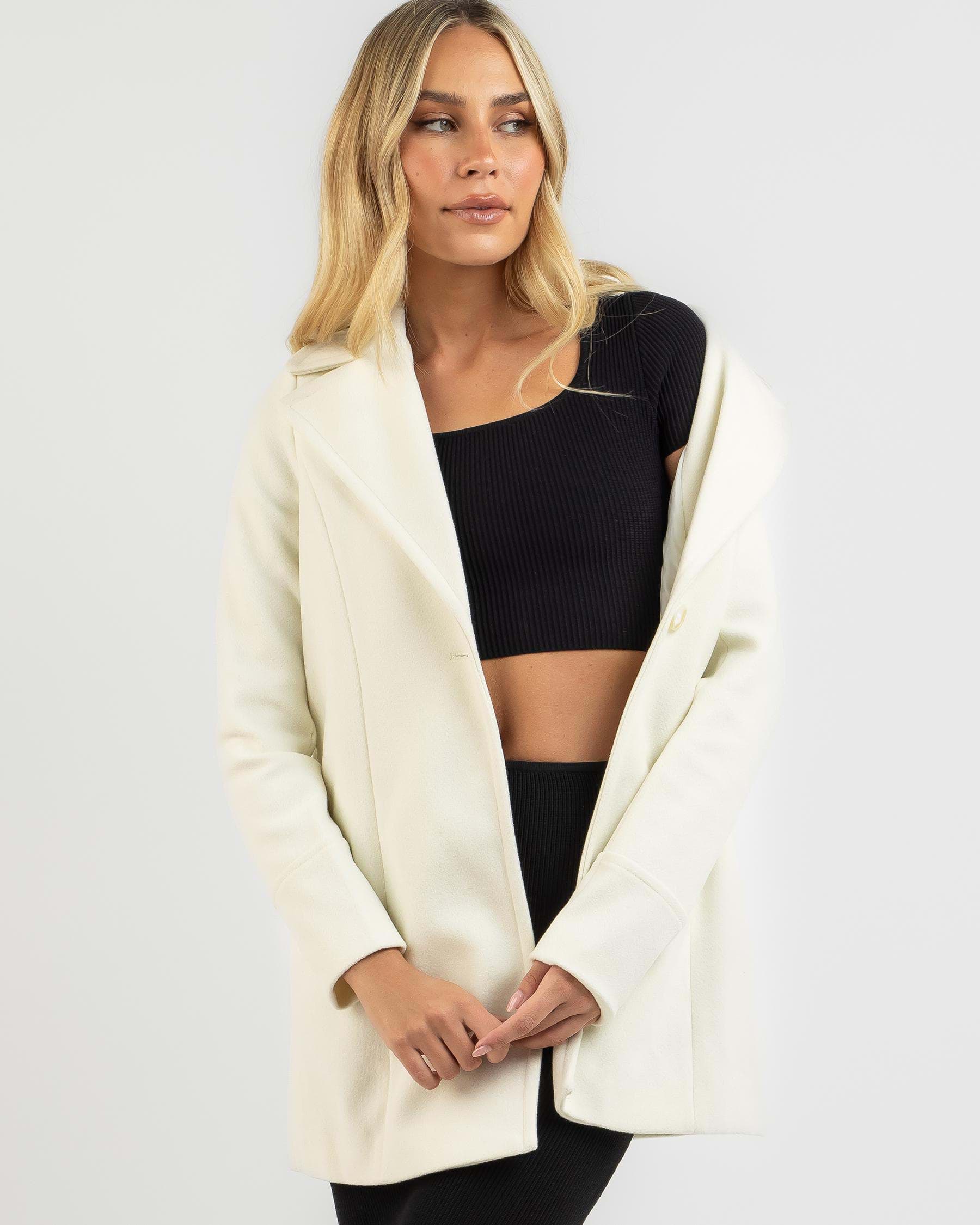 Ava And Ever Carley Coat In Alabaster - Fast Shipping & Easy Returns ...