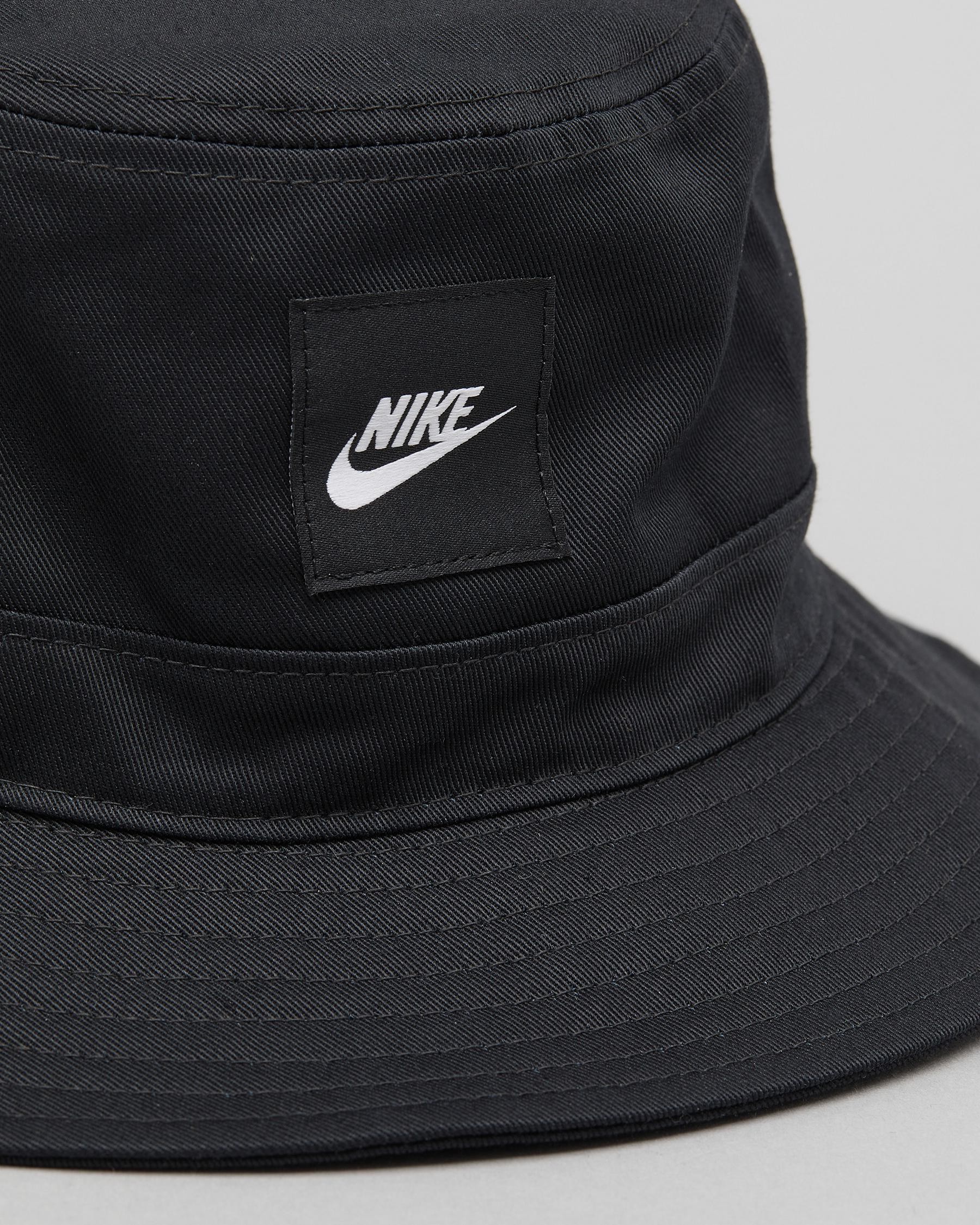 Nike U NSW Futura Core Bucket Hat In Black - Fast Shipping & Easy ...