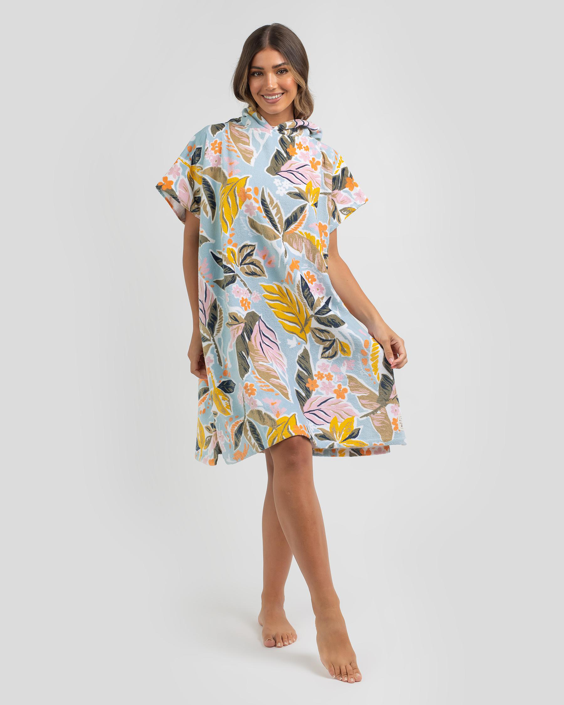 Shop Billabong Sunset Hooded Towel In Dream Blue Fast Shipping & Easy