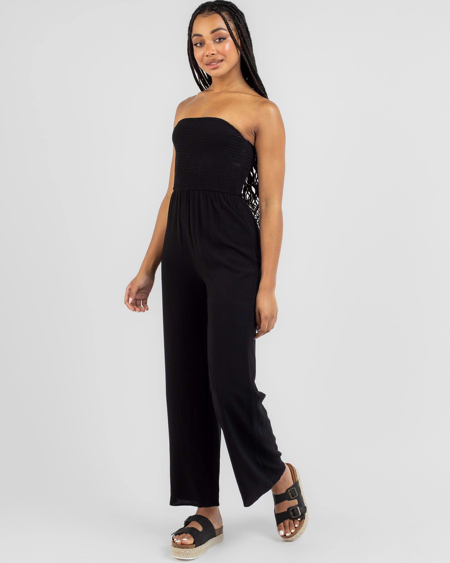 Mooloola Phoebe Jumpsuit In Black - Fast Shipping & Easy Returns - City ...