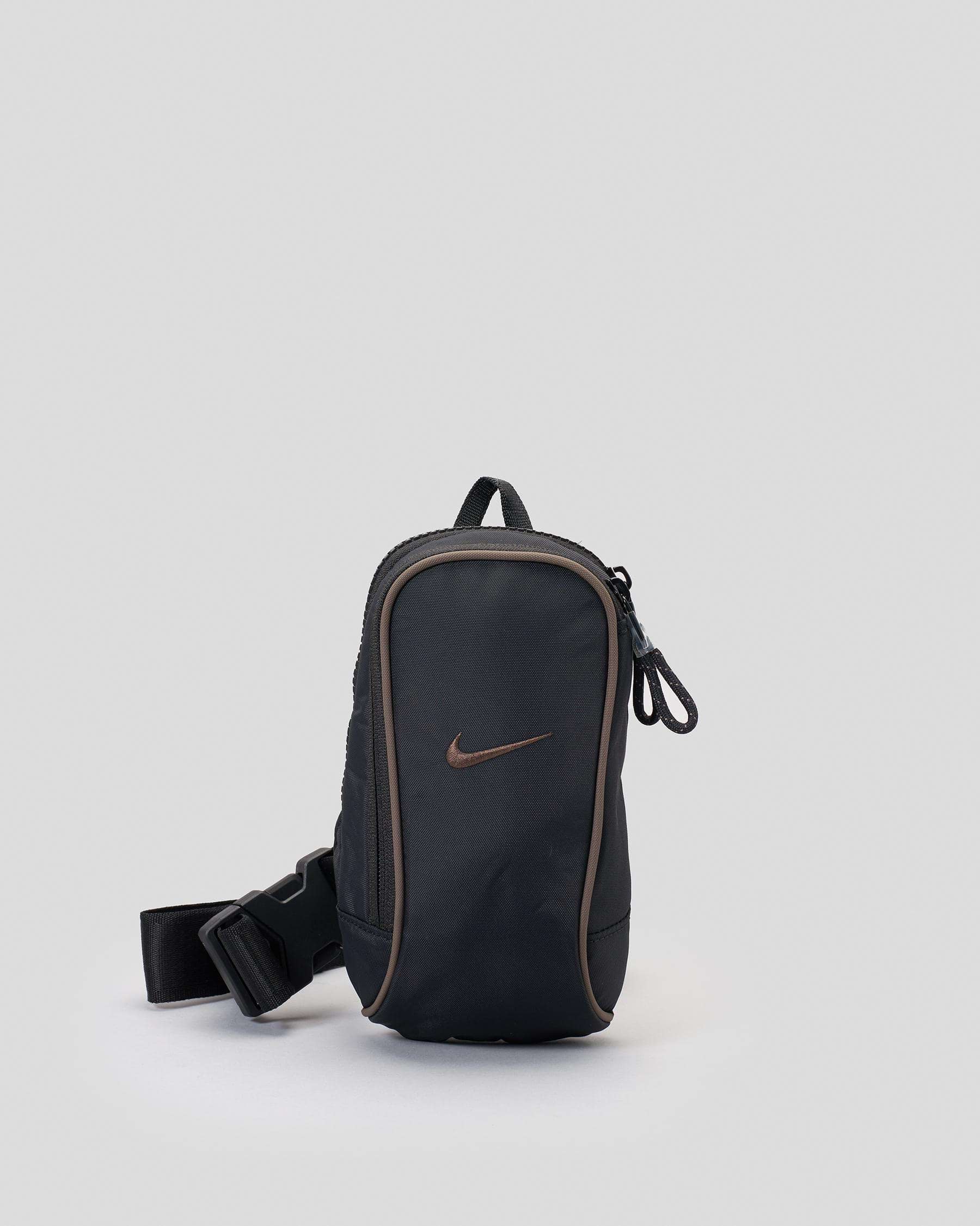 Shop Nike Sportswear Essentials Crossbody Bag In Black/black/ironstone ...