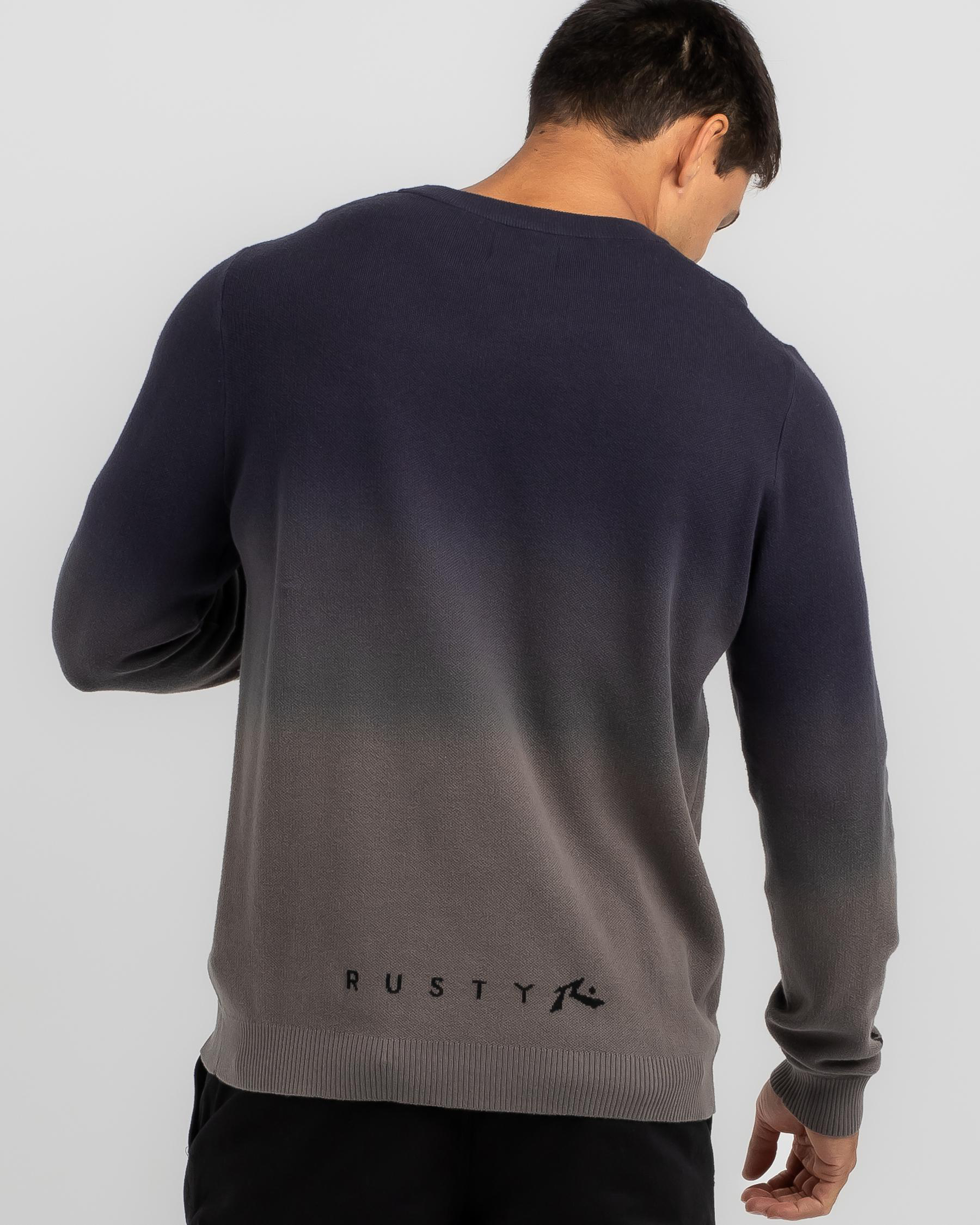 Shop Rusty Gradient Ho-Stack Crew Knit Jumper In Black/white - Fast ...