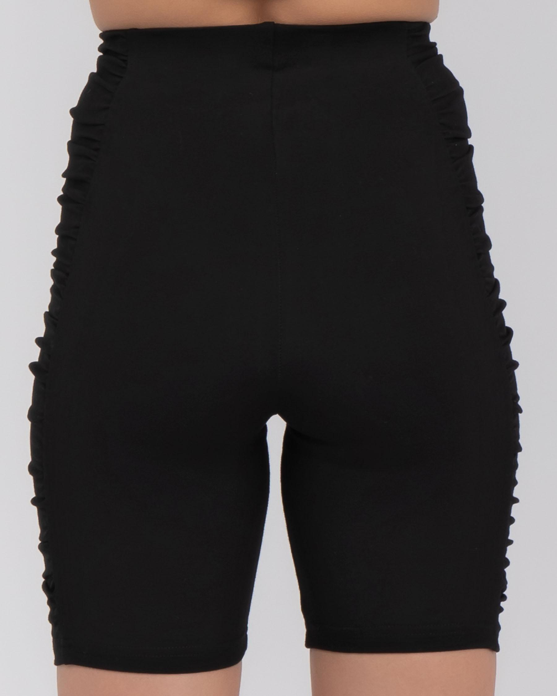 Envie Hugged Fit Thigh Length Cycling Shorts - NVS5020 (Black)