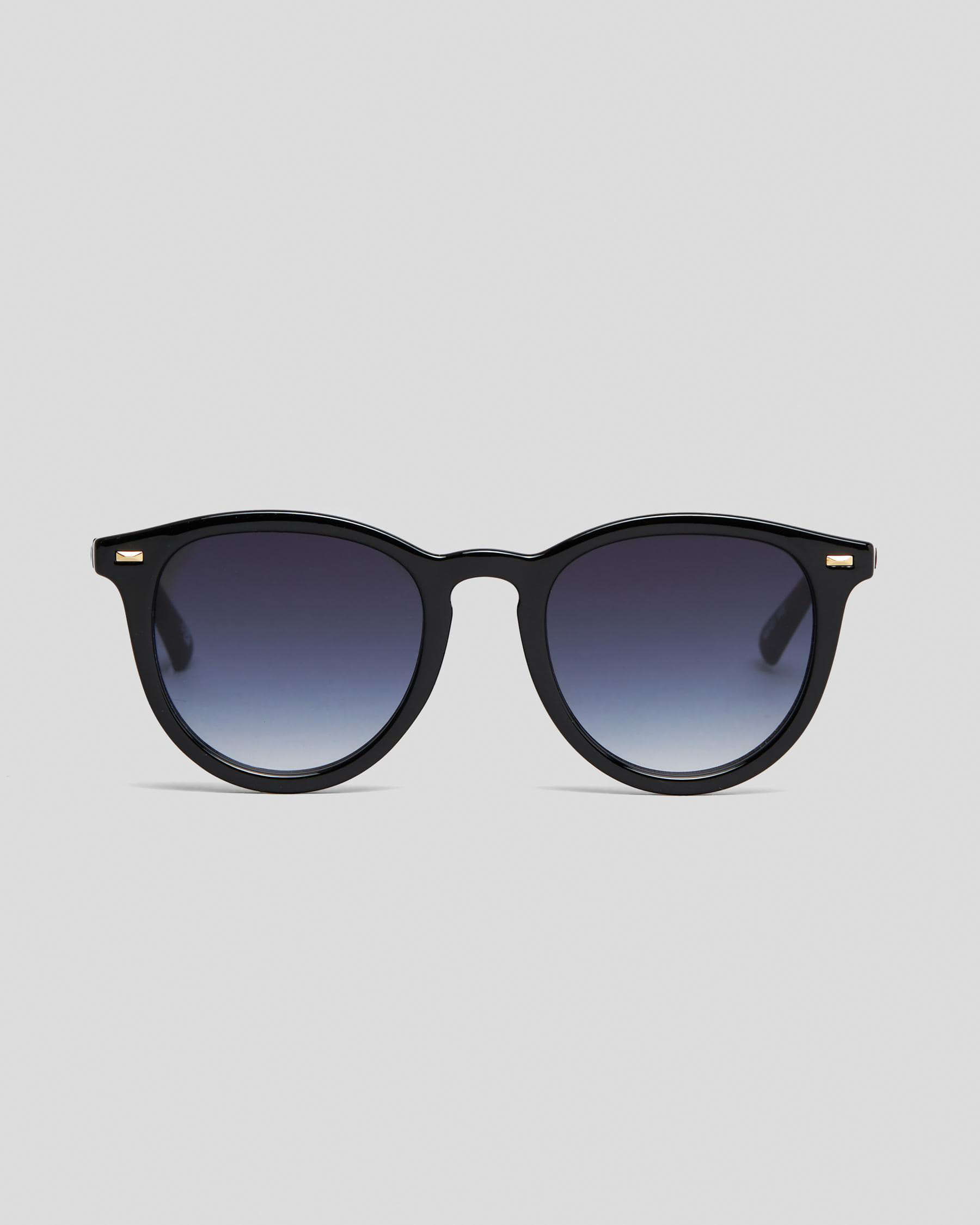 Shop Le Specs Fire Starter Sunglasses In Black/cool Smoke Grad - Fast ...