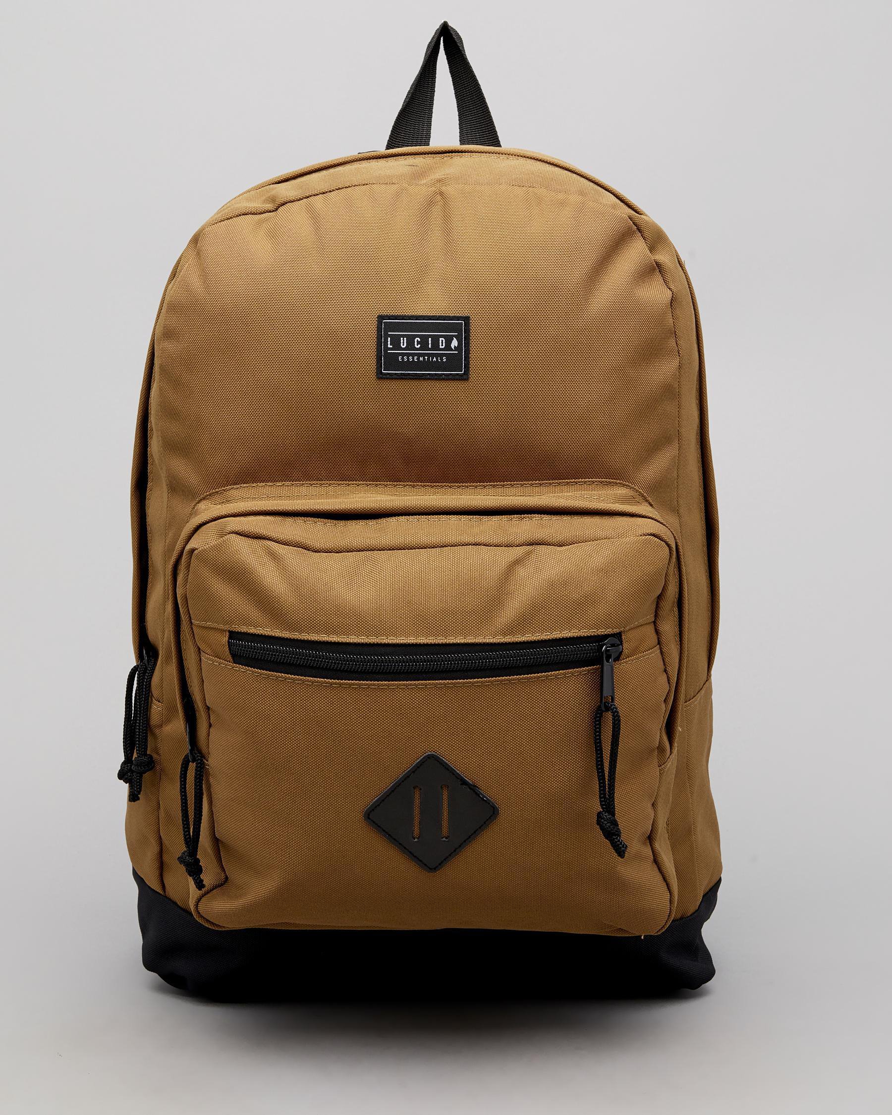Shop Lucid Vendor Backpack In Khaki/black Fast Shipping & Easy
