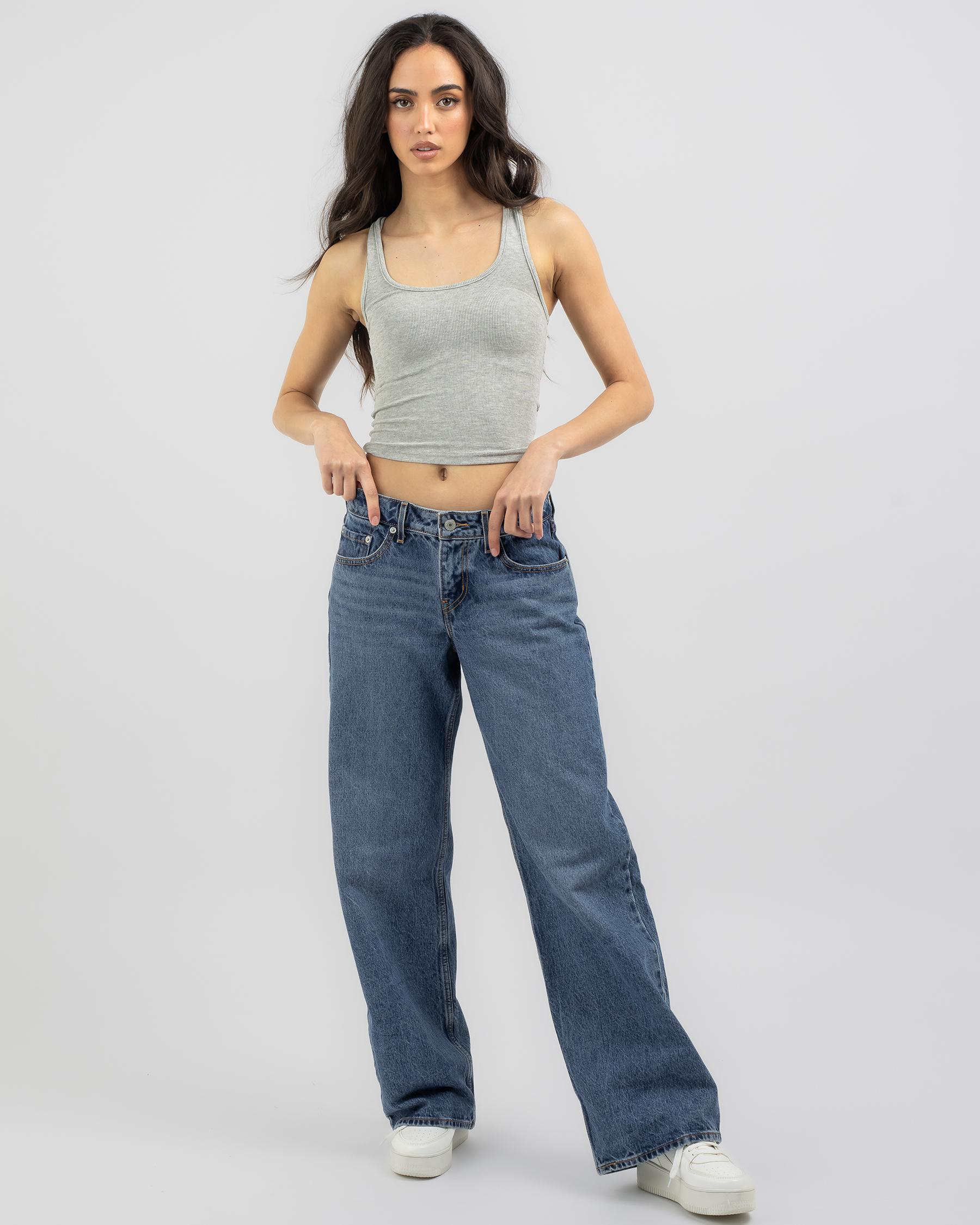 Shop Levi's Low Loose Jeans In Real Recognize Real - Fast Shipping ...