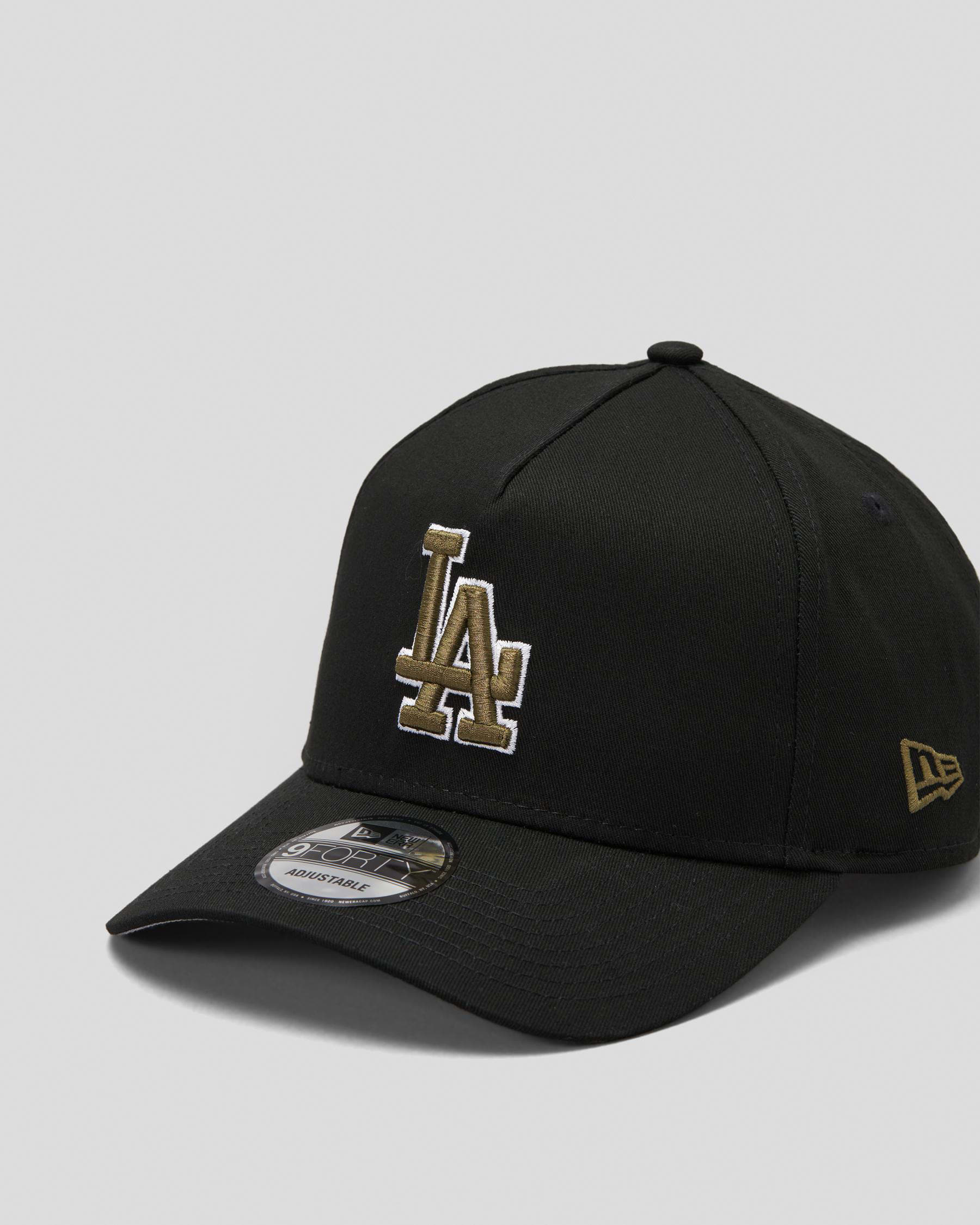 Shop New Era Los Angeles Dodgers 940 A-Frame Cap In Black/new Olive ...