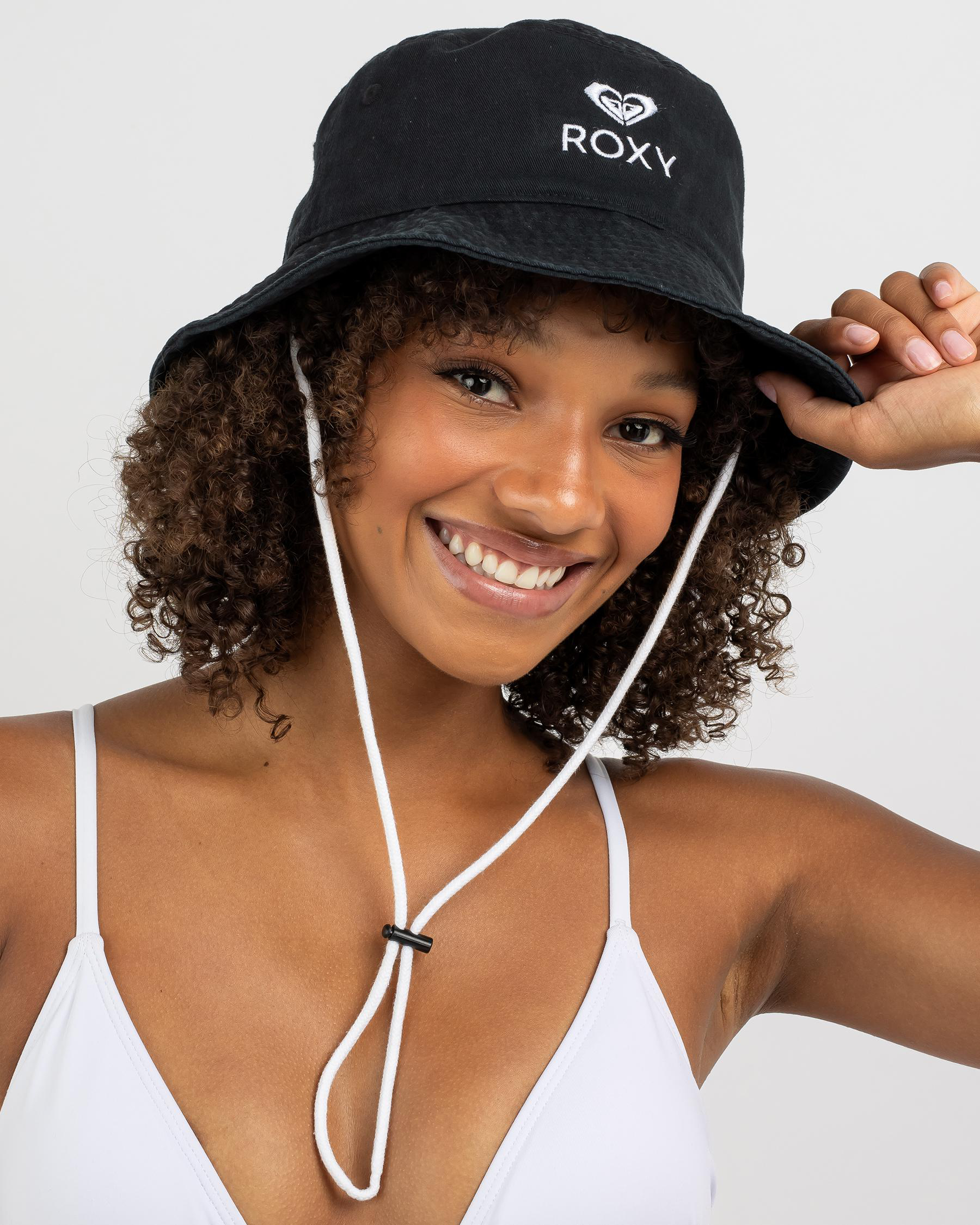 Shop Roxy Passion Moon Bucket Hat In Anthracite Fast Shipping & Easy