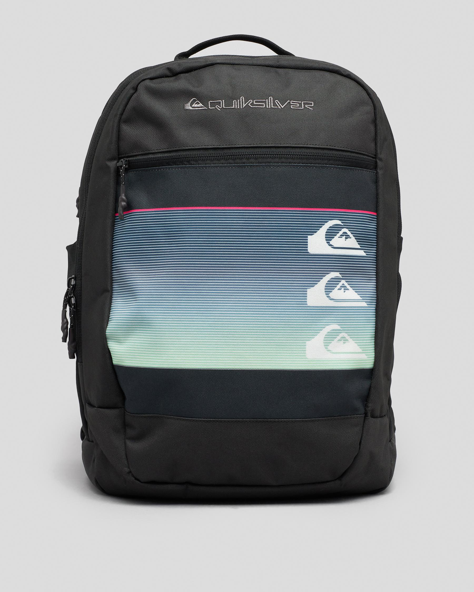 Quiksilver Schoolie Backpack In Jet Black FREE* Shipping & Easy