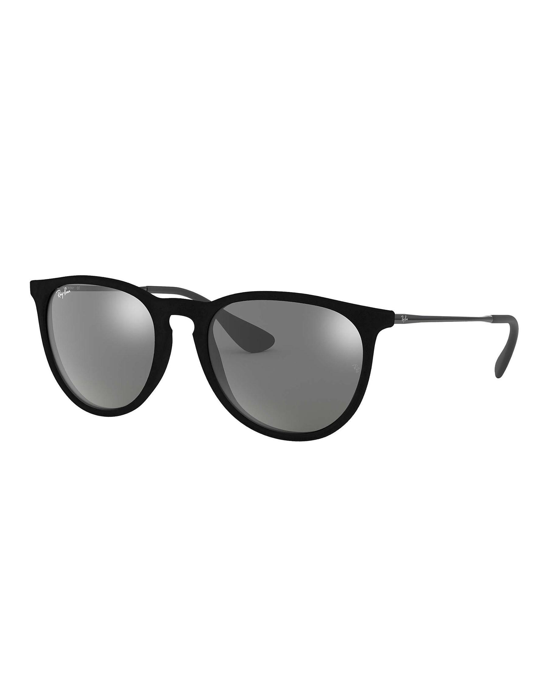 Shop RayBan 0RB4171 Erika Sunglasses In Rubber Blk W/light Grey Grad