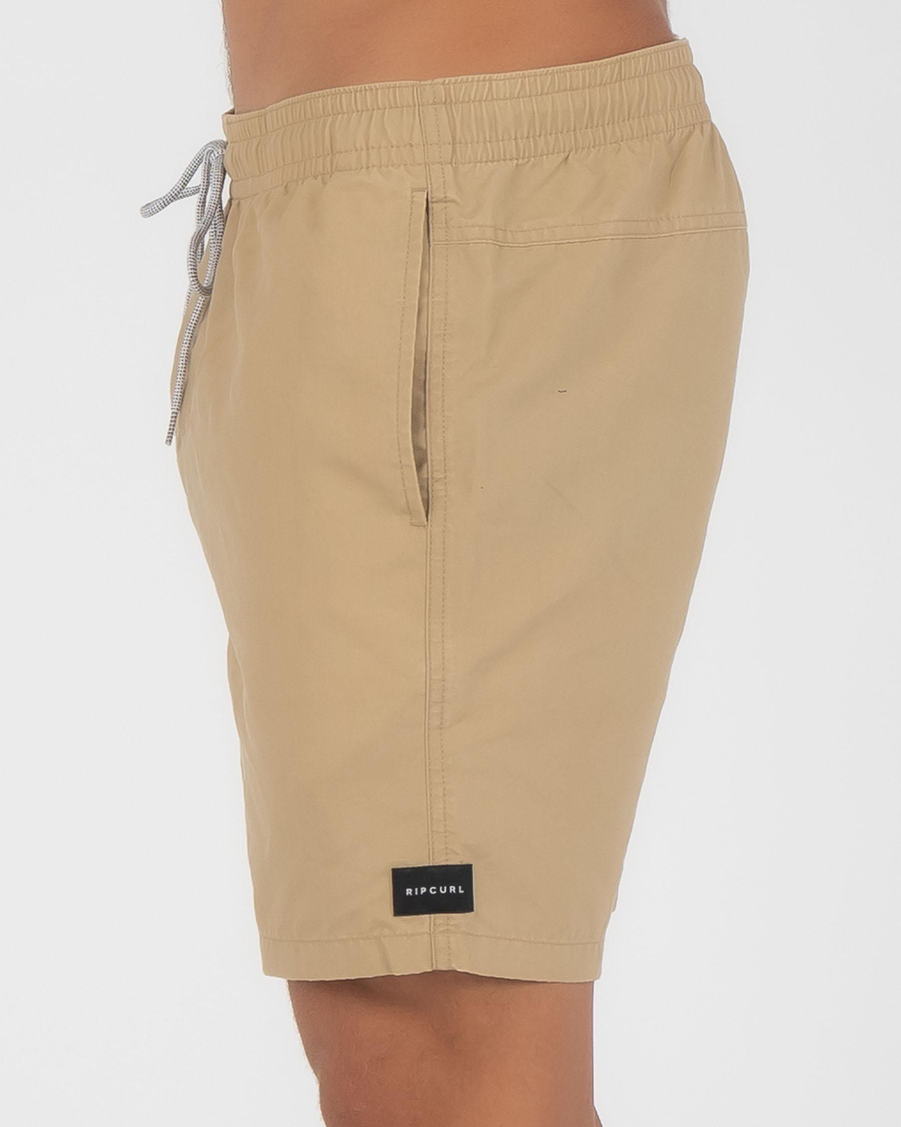 Shop Rip Curl Bondi Volley Board Shorts In Khaki Fast Shipping & Easy