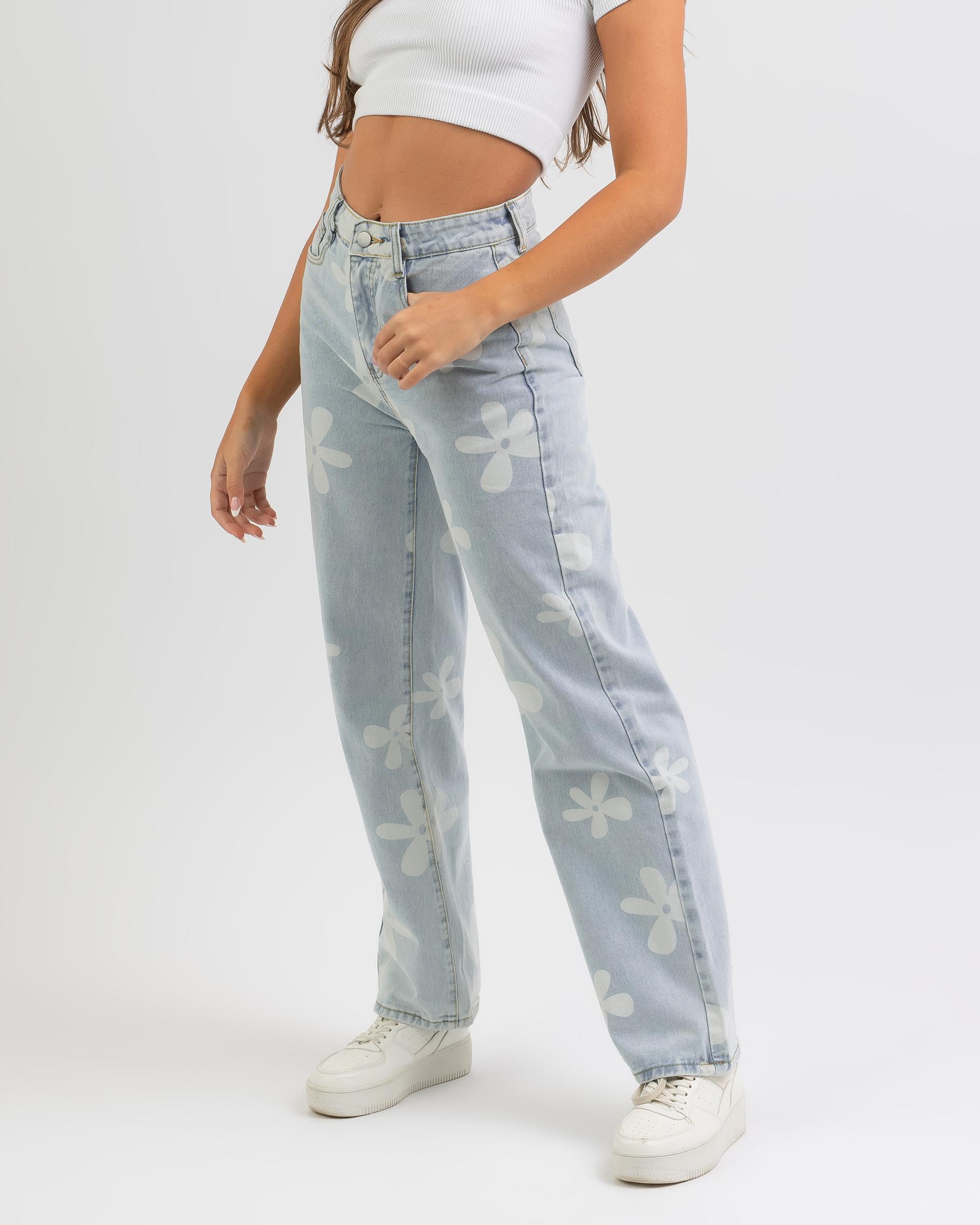 DESU Fleur Jeans In Light Mid - Fast Shipping & Easy Returns - City ...