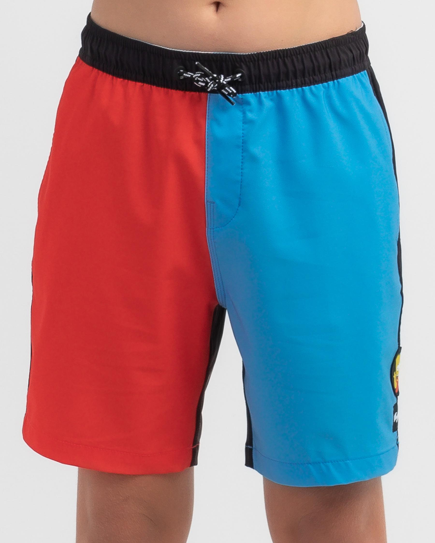 Shop Billabong Boys' Simpsons Slingshot Layback Board Shorts In Black