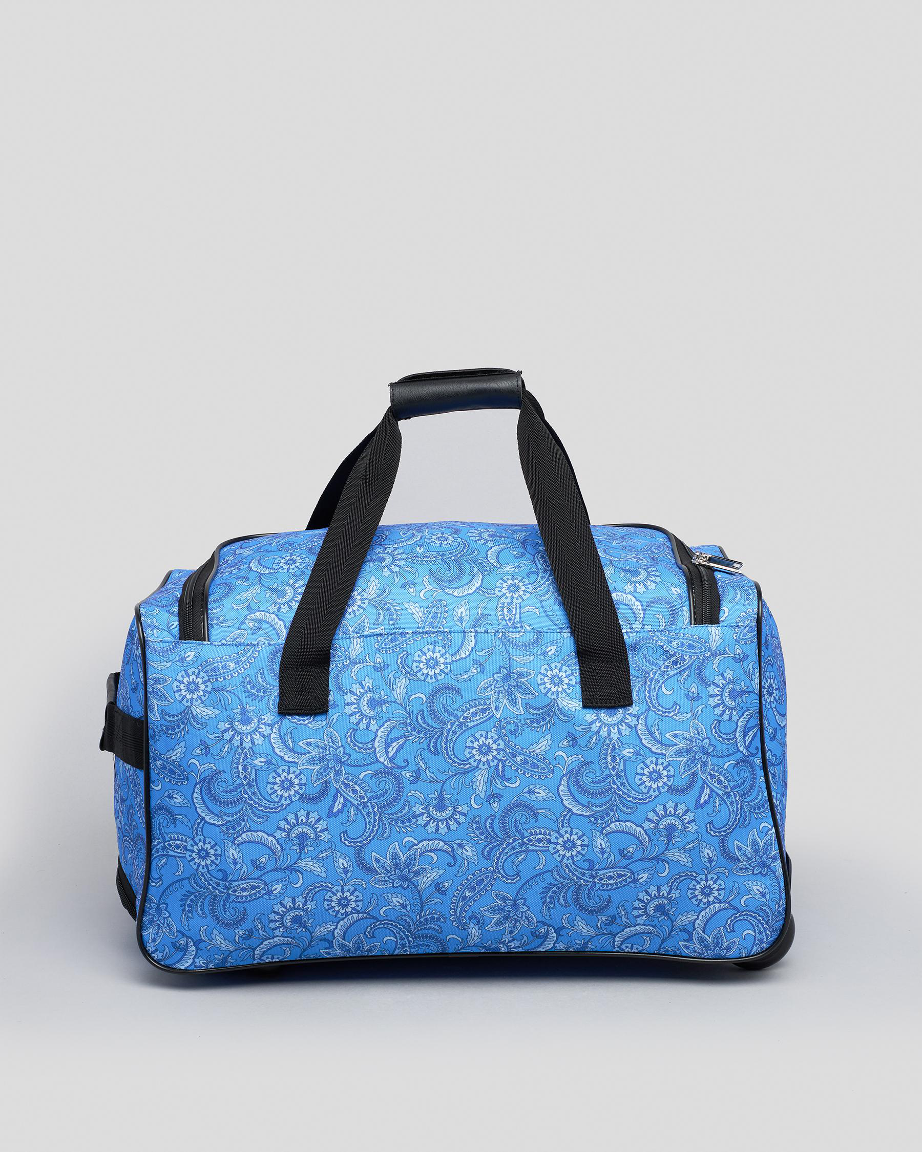 Shop Mooloola Jules Small Wheeled Travel Bag In Blue Fast Shipping