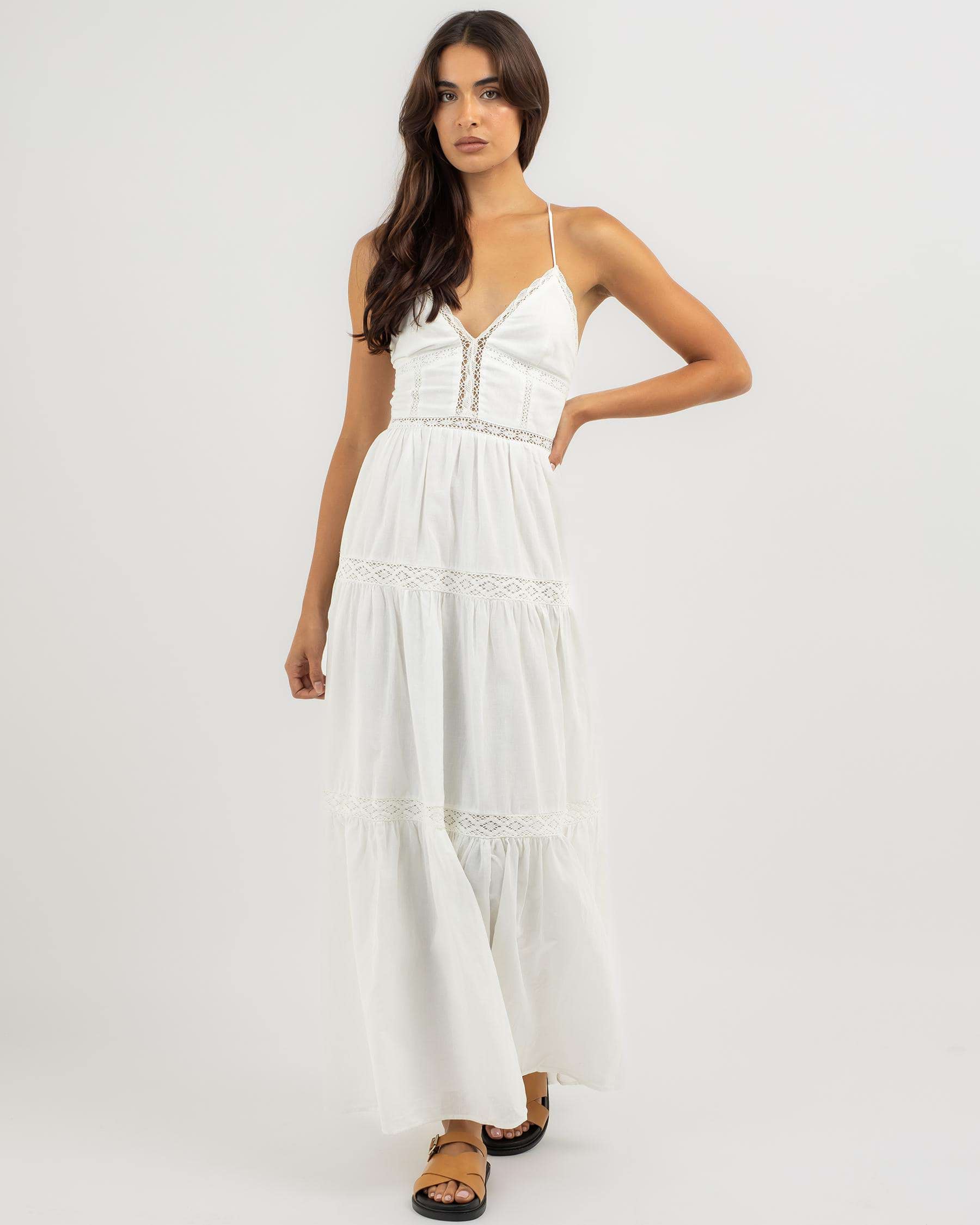Shop Mooloola Everly Maxi Dress In White - Fast Shipping & Easy Returns ...