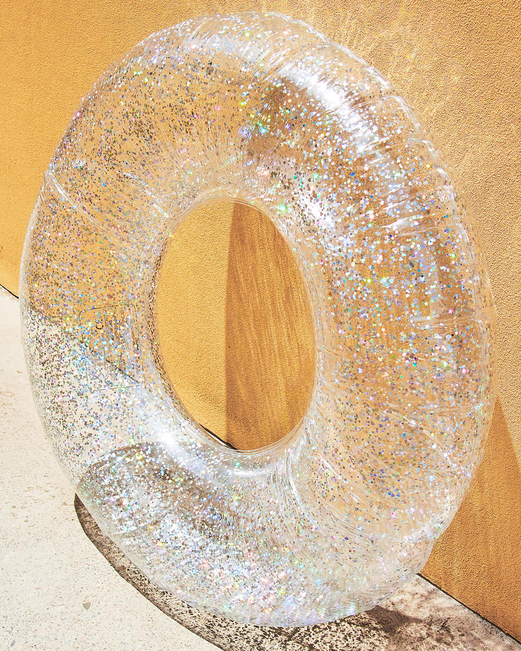 Sunnylife Glitter Pool Ring In Clear Fast Shipping & Easy Returns