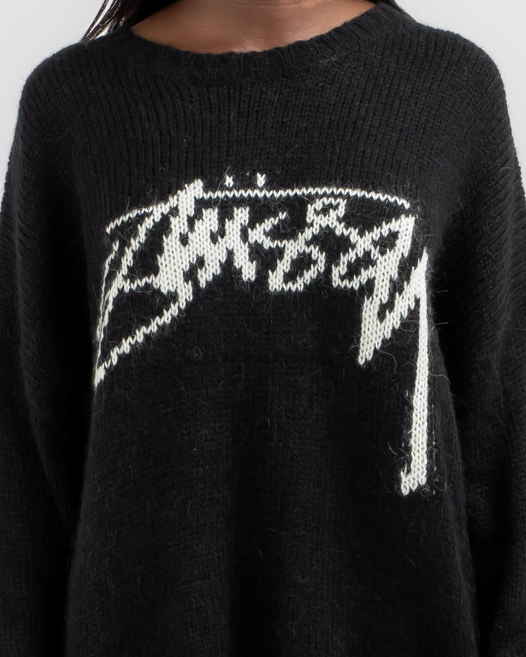 STUSSY STOCK SWEATER M 黒 ブラック セーター ニット STUSSY