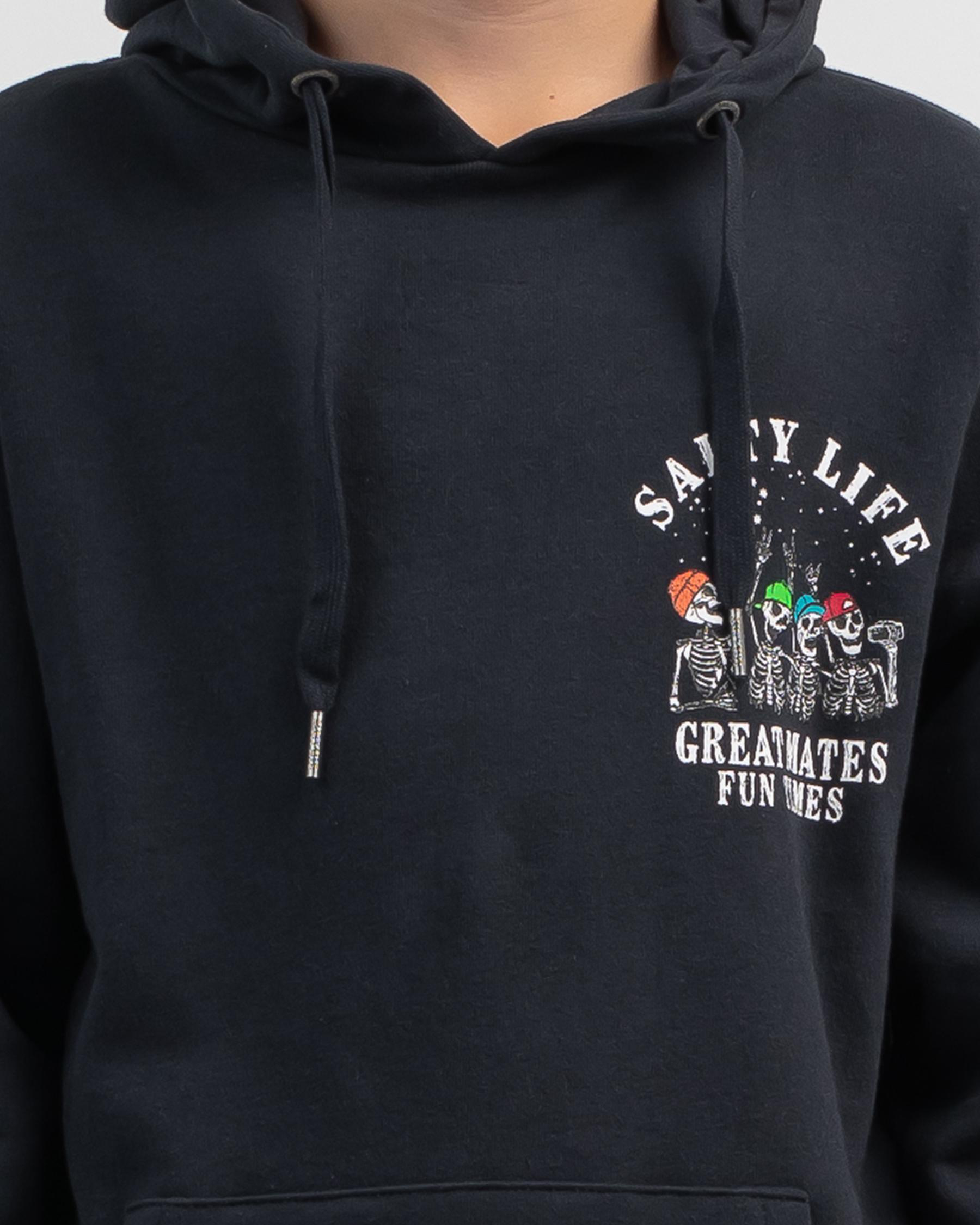 Shop Salty Life Boys' Good Times Hoodie In Navy Fast Shipping & Easy
