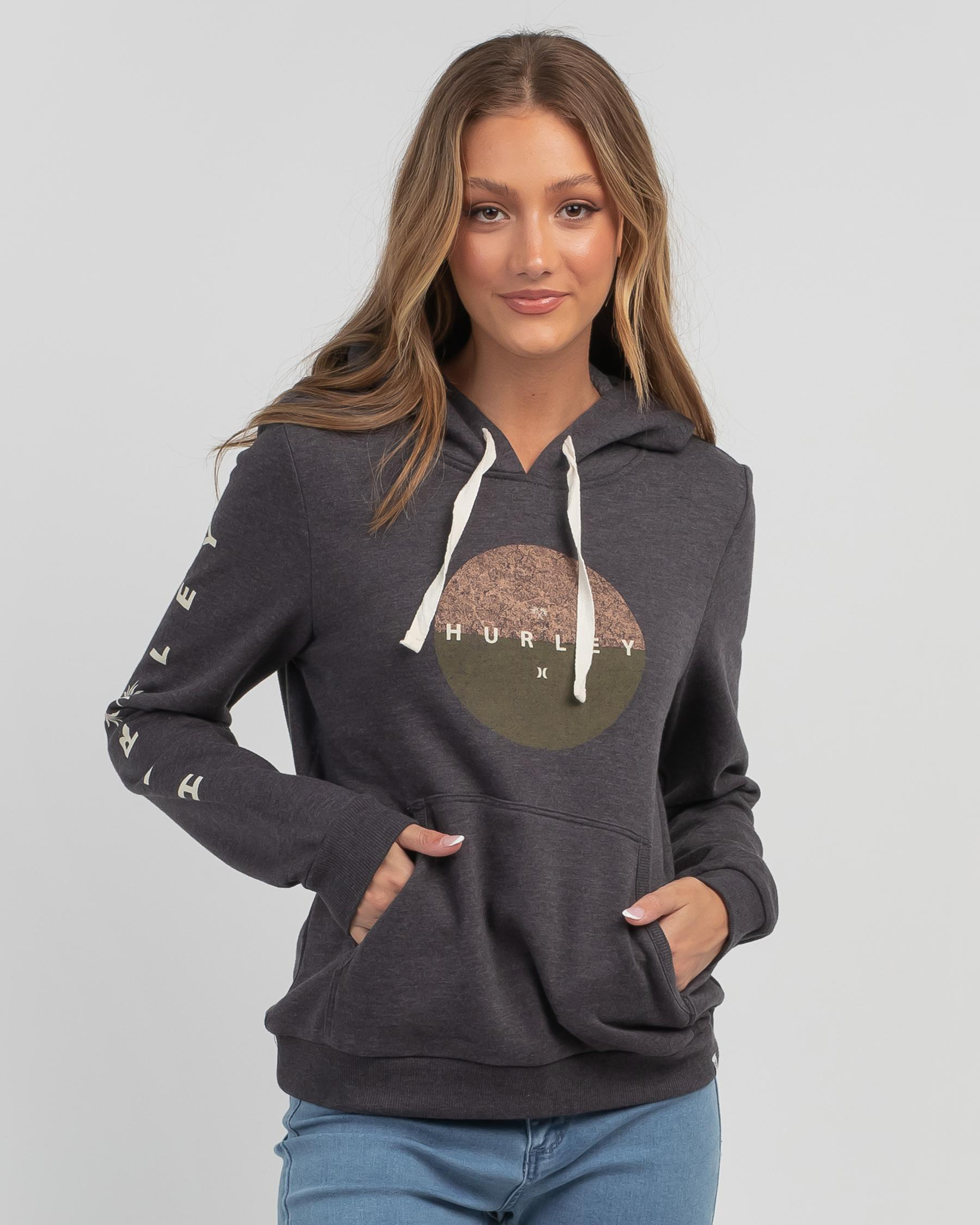 Shop Hurley Transic Perfect Hoodie In Oil Grey Heather Fast Shipping