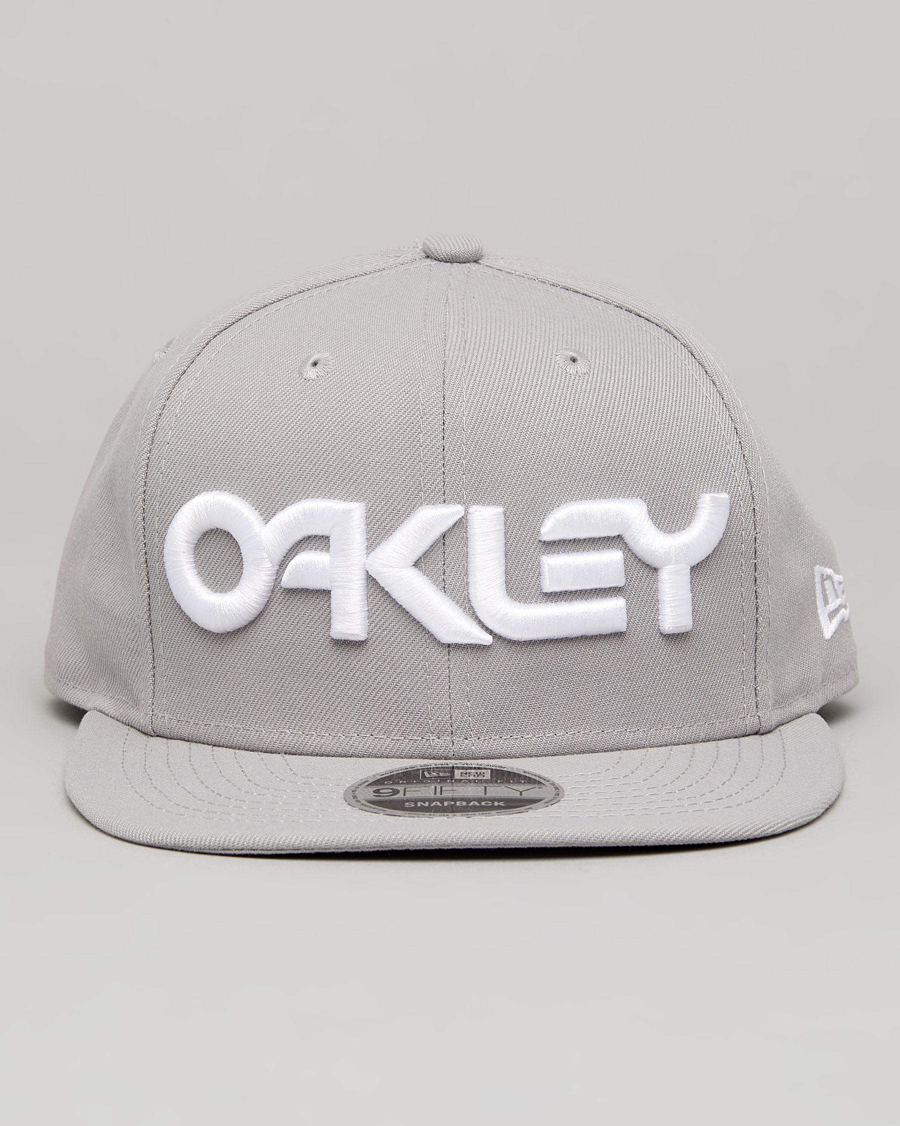 Shop Oakley Marll Novelty Snapback Cap In Stone Grey Fast Shipping
