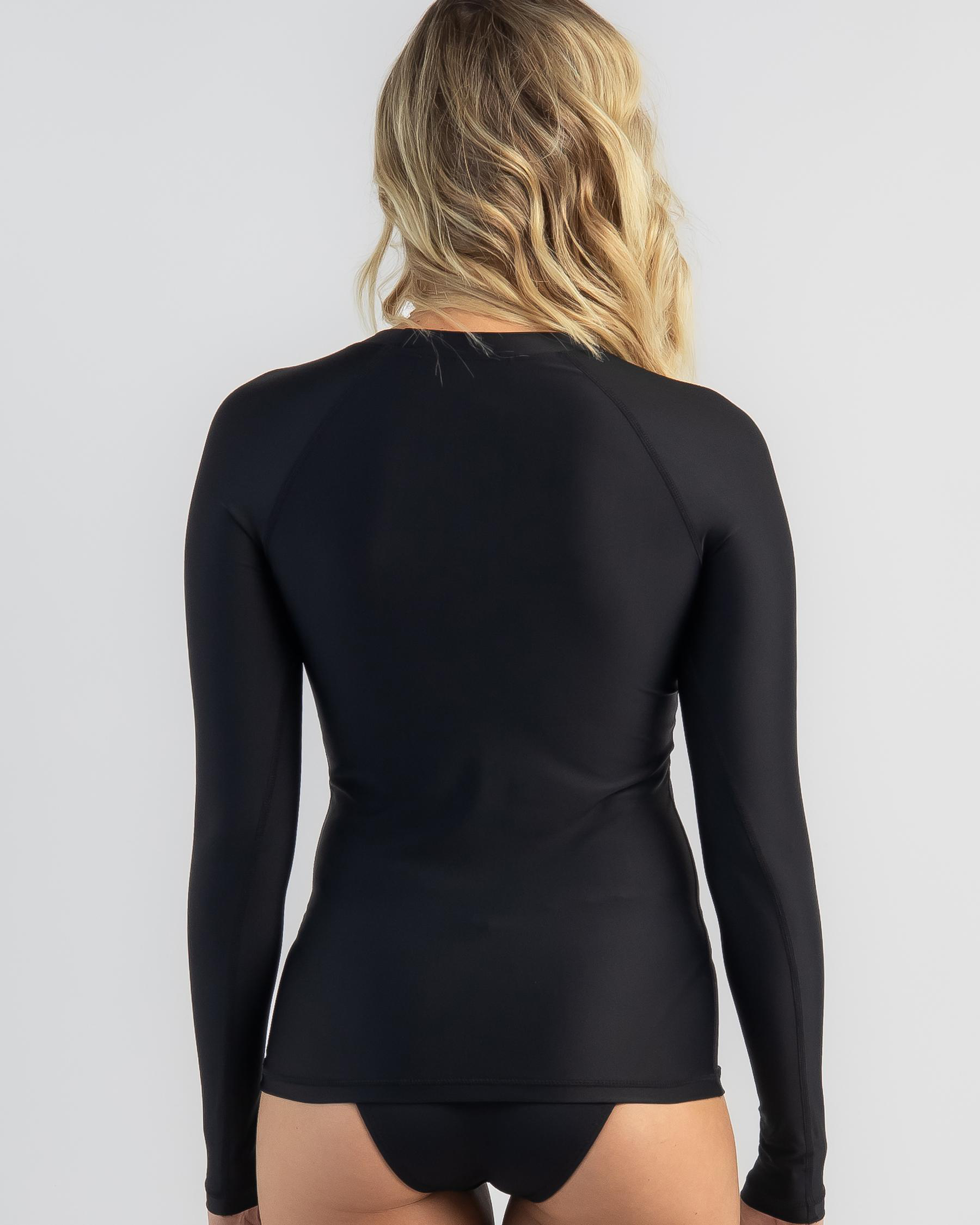 Shop Billabong Serenity Long Sleeve Rash Vest In Black 2 Fast