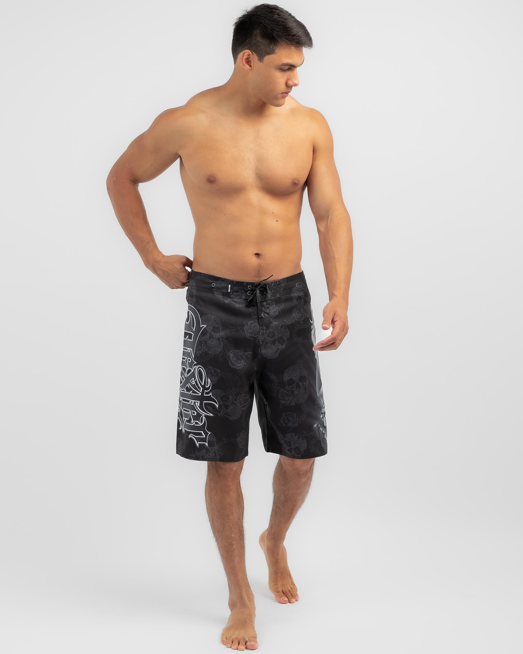 Shop Dexter Dissolve Board Shorts In Black Fast Shipping & Easy