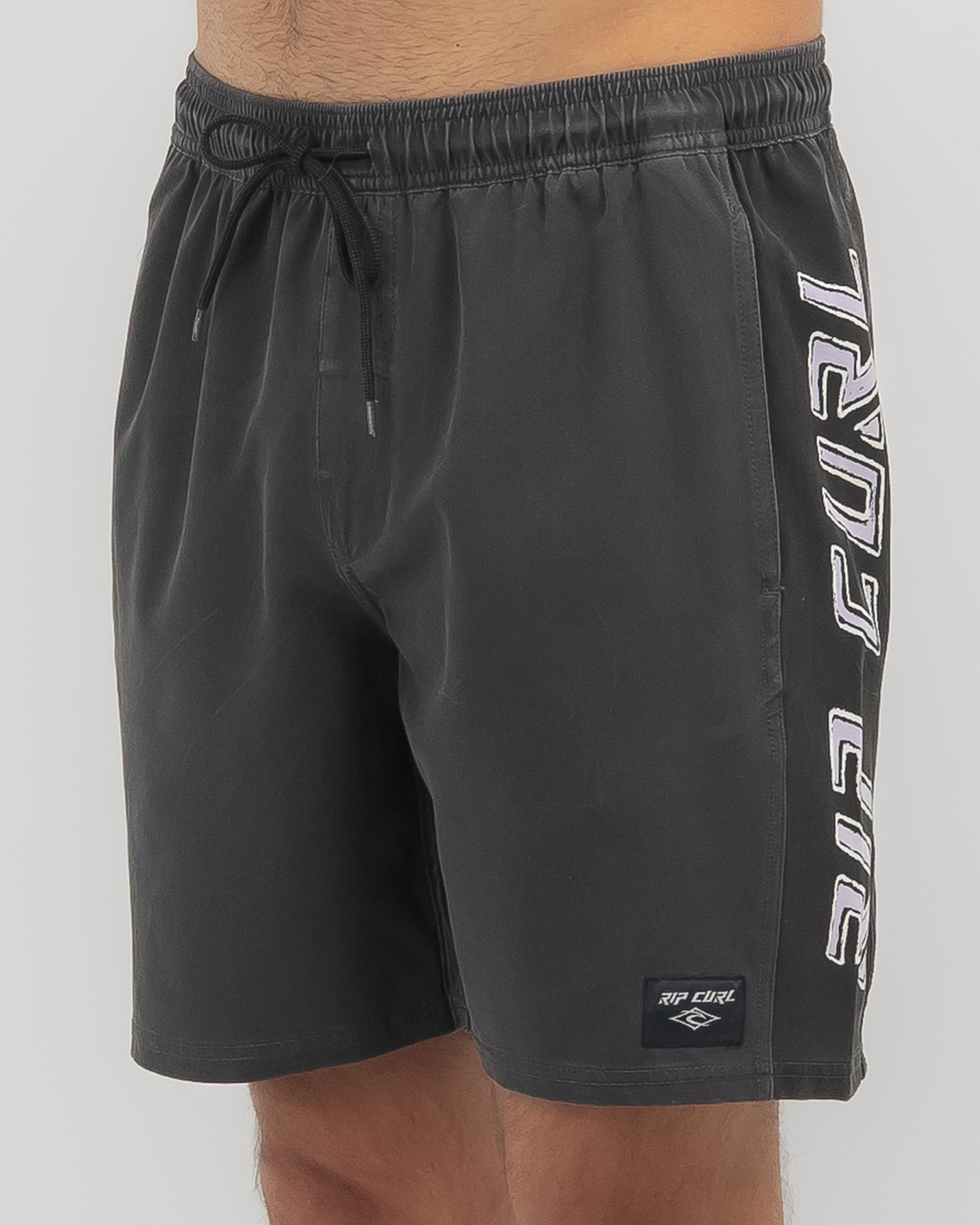 Shop Rip Curl Sideways Volley Board Shorts In Black Fast Shipping