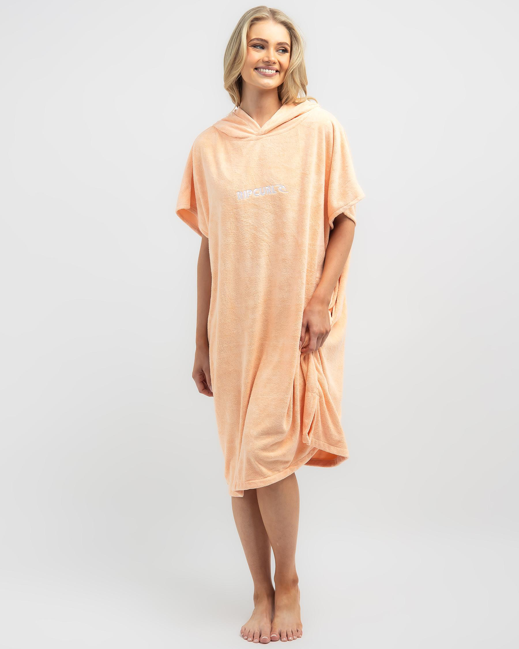 Shop Rip Curl Classic Surf Hooded Towel In Peach Fast Shipping & Easy