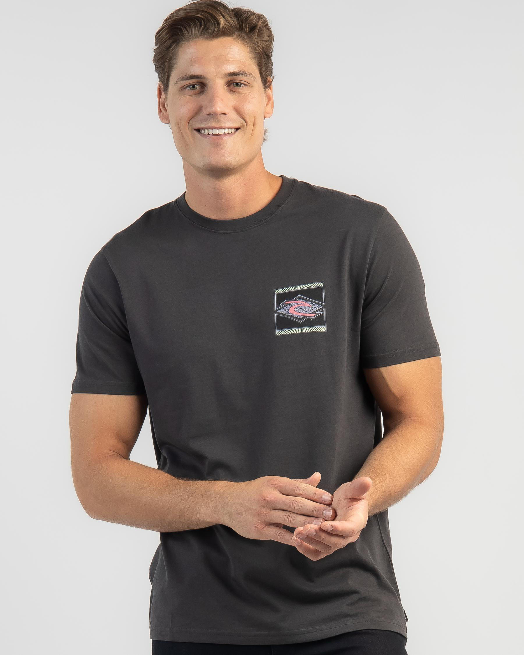 Men’s Short Sleeve T-Shirt Rip Curl Legacy Tee Black