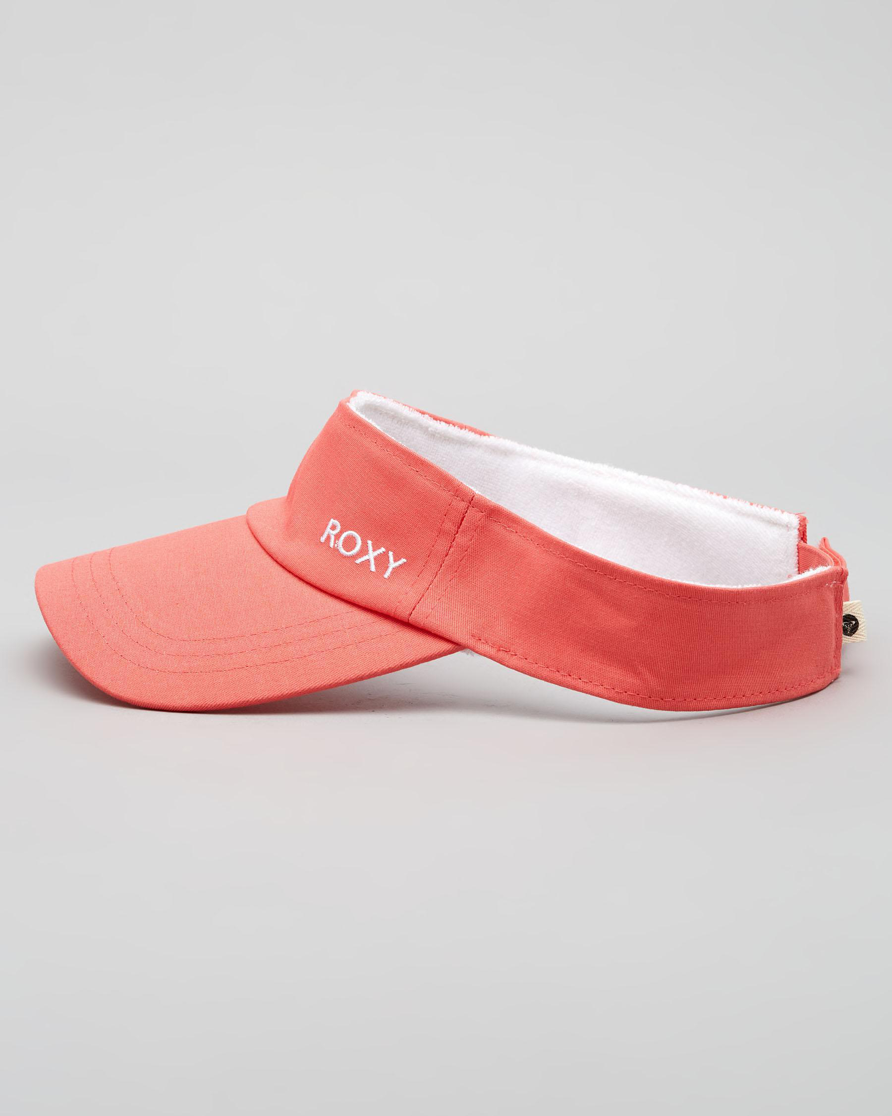 Roxy Girls' Come Find Me Visor In Deep Sea Coral Fast Shipping & Easy